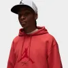 Jordan Essentials Fleece Pullover Baseline Hoodie Lobster / Gym Red sold by JD Sports
