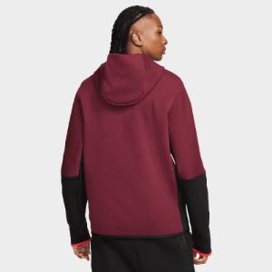 Nike Sportswear Tech Fleece Full Zip Hoodie Dark Beetroot / Black - Phantom sold by JD Sports