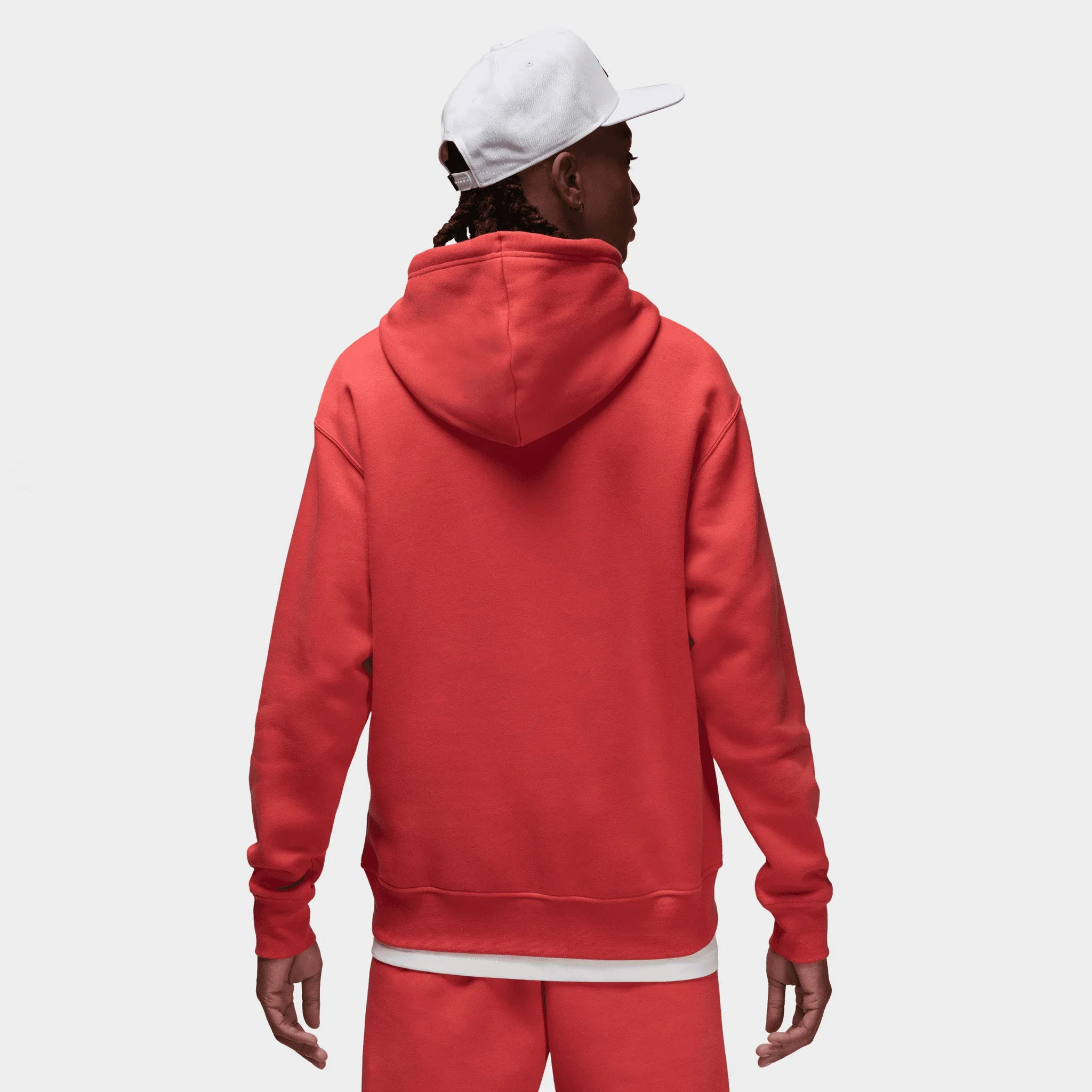 Jordan Essentials Fleece Pullover Baseline Hoodie Lobster / Gym Red sold by JD Sports product image thumbnail 2