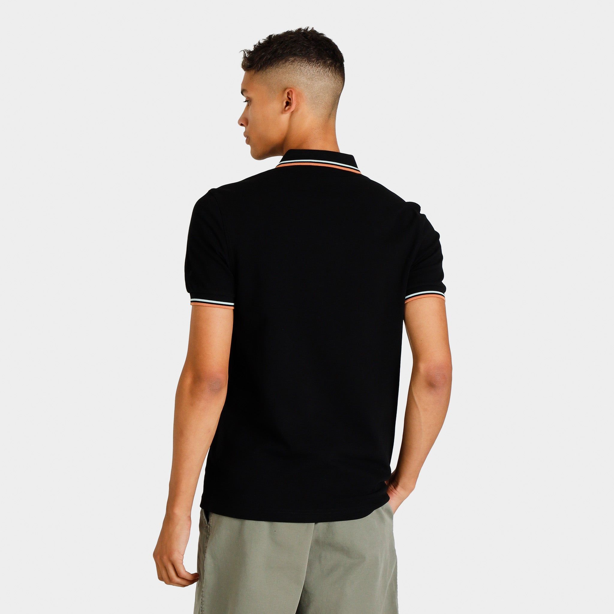 Fred Perry Twin Tipped Polo T-shirt Black / Brighton Blue - Clay sold by JD Sports product image thumbnail 2