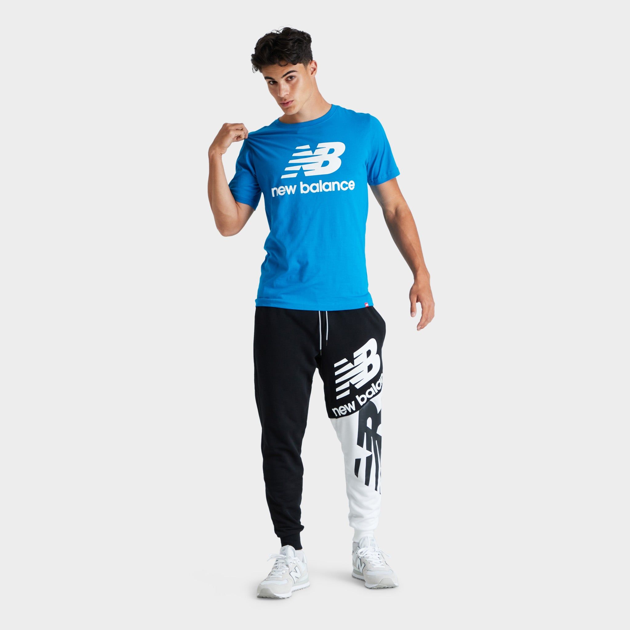 New Balance Essentials Stacked Logo T-shirt / Wave Blue sold by JD Sports product image thumbnail 5