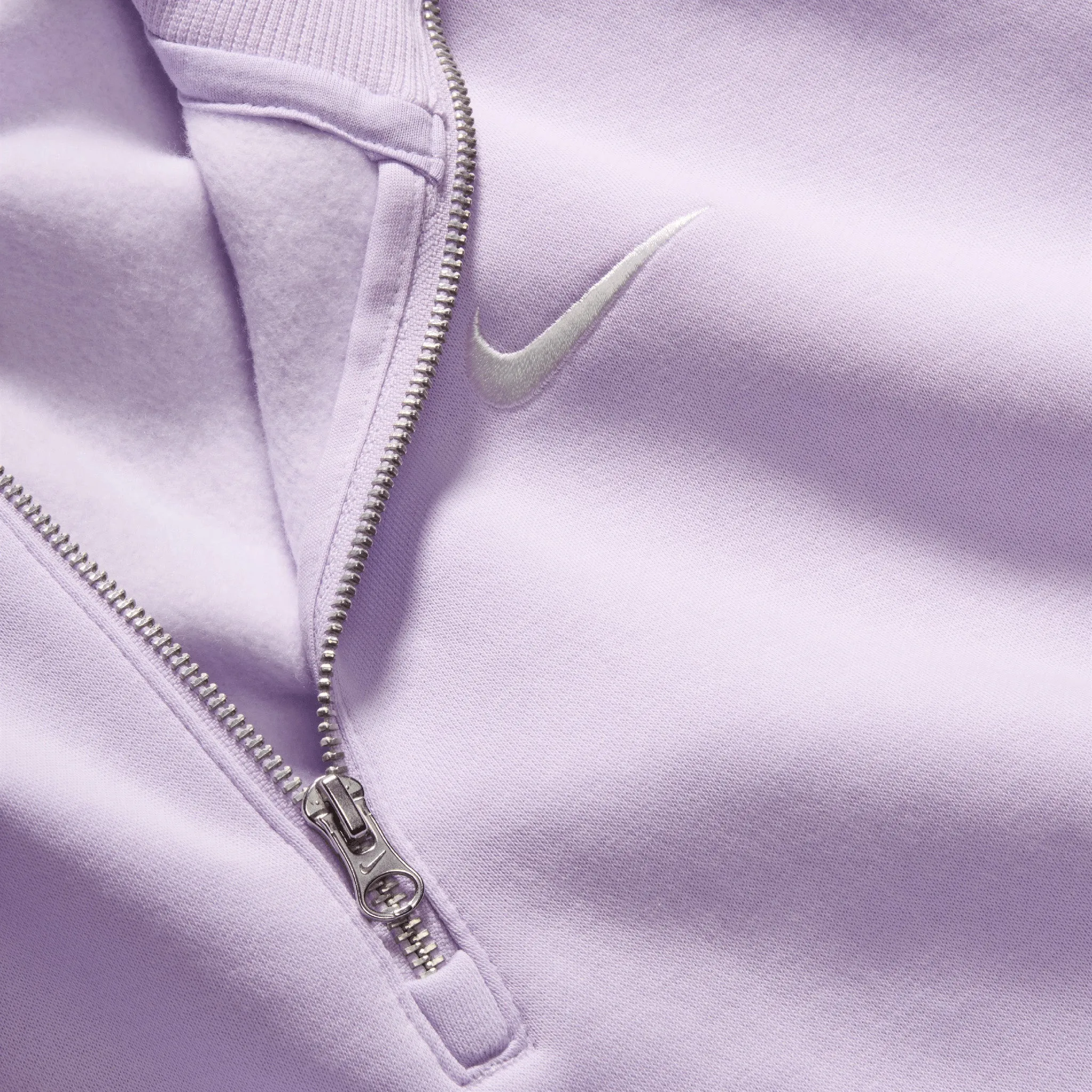 Nike Sportswear Women's Oversized Half-Zip Crop Sweatshirt Violet Mist / Sail sold by JD Sports product image thumbnail 4