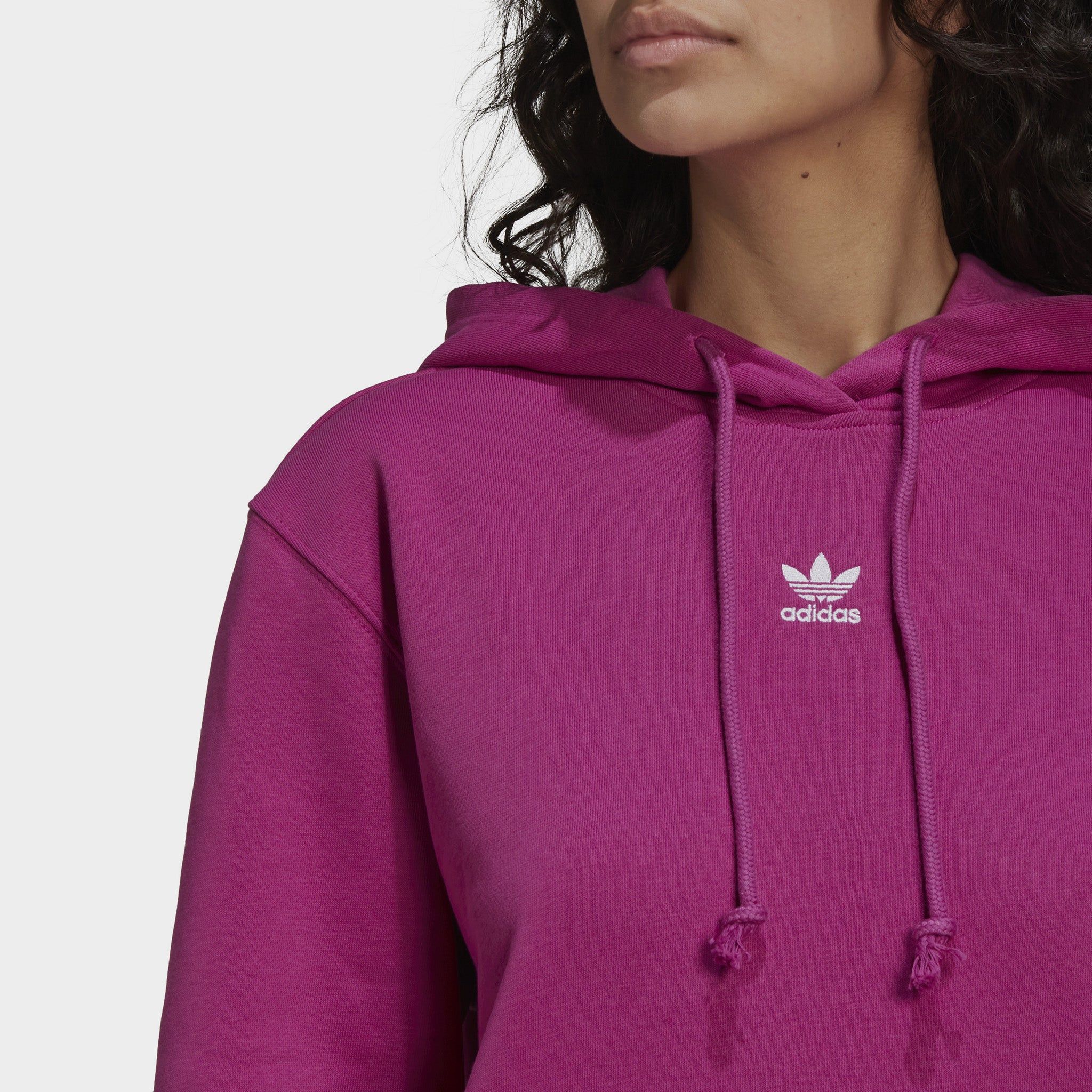 adidas Originals Women’s Adicolor Essentials Fleece Pullover Hoodie / Real Magenta sold by JD Sports product image thumbnail 3