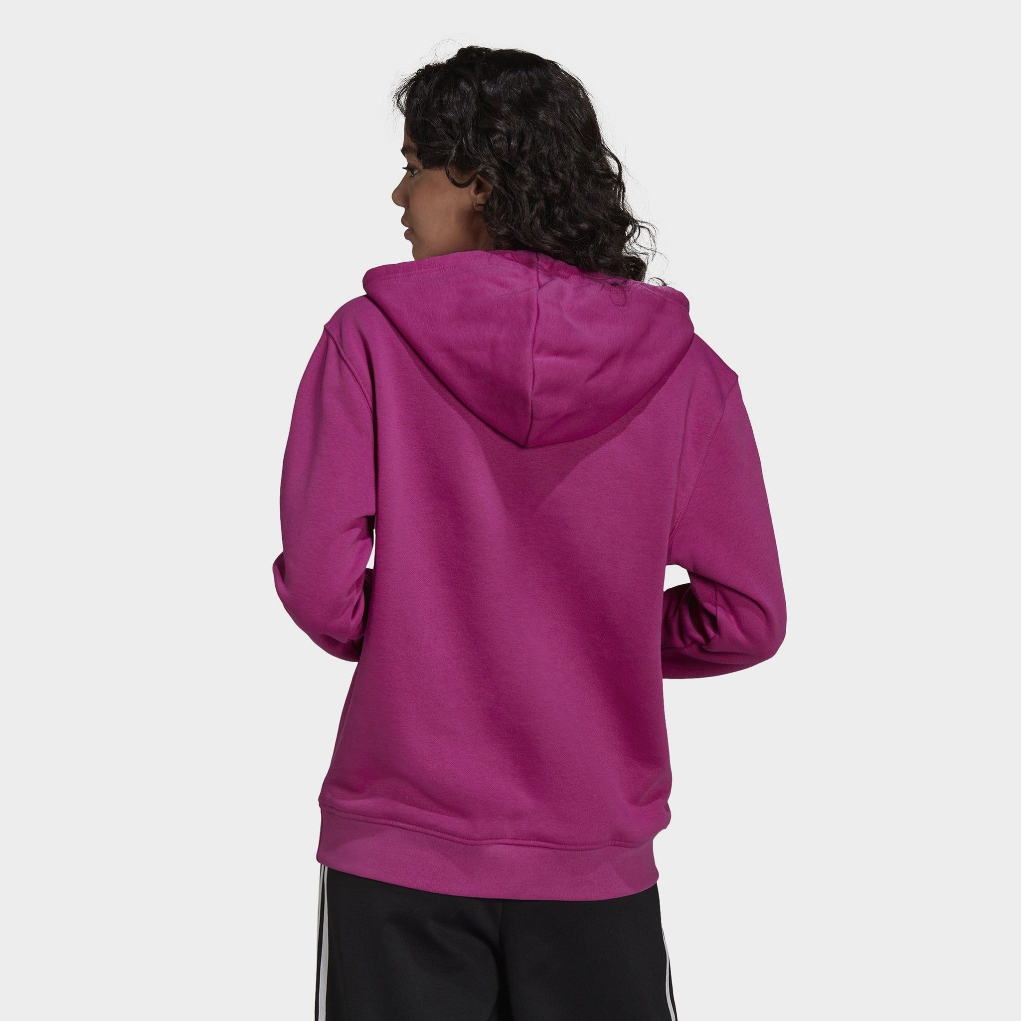 adidas Originals Women’s Adicolor Essentials Fleece Pullover Hoodie / Real Magenta sold by JD Sports product image thumbnail 2