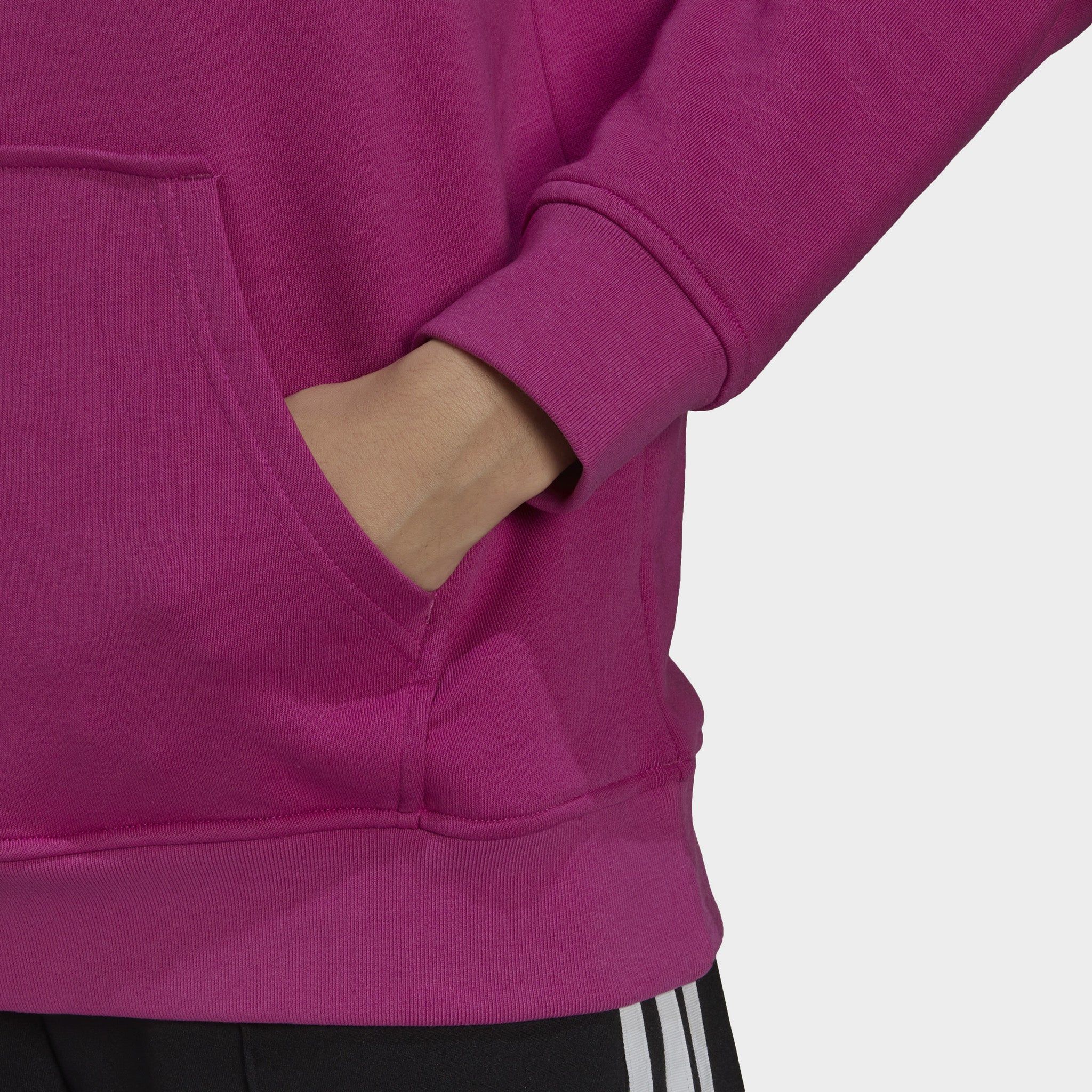 adidas Originals Women’s Adicolor Essentials Fleece Pullover Hoodie / Real Magenta sold by JD Sports product image thumbnail 4