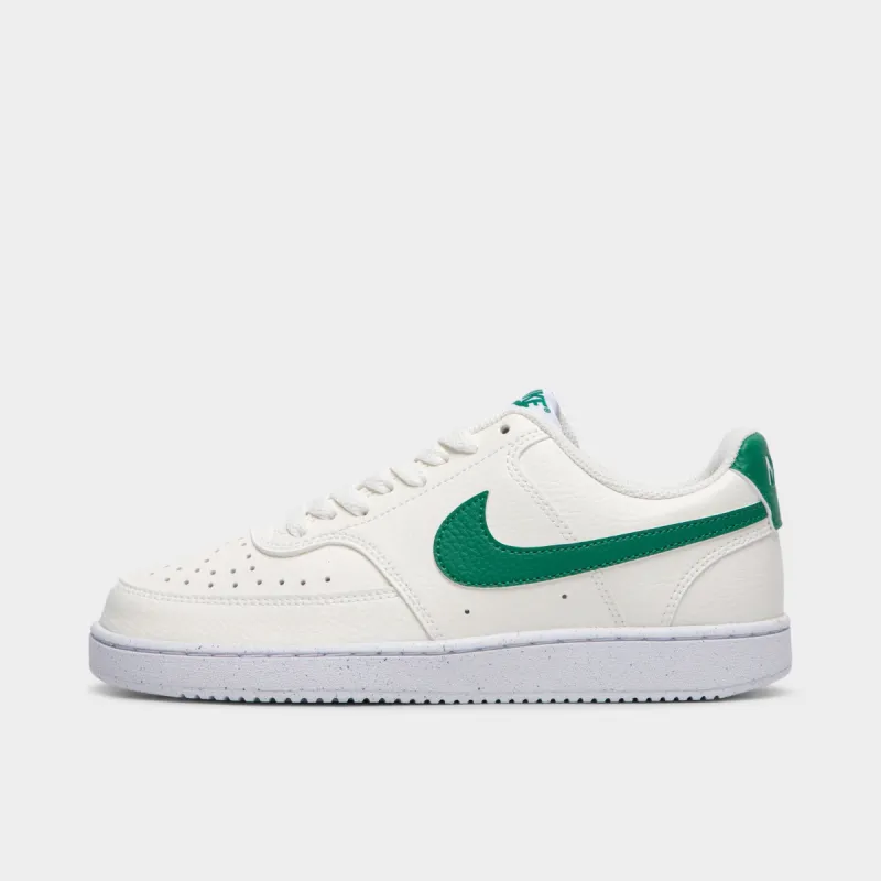 Nike Women's Court Vision Low Next Nature Sail / Malachite - White sold by JD Sports