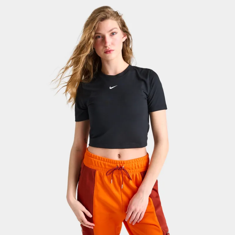 Nike Sportswear Women's Essential Slim Crop T-Shirt / Black sold by JD Sports
