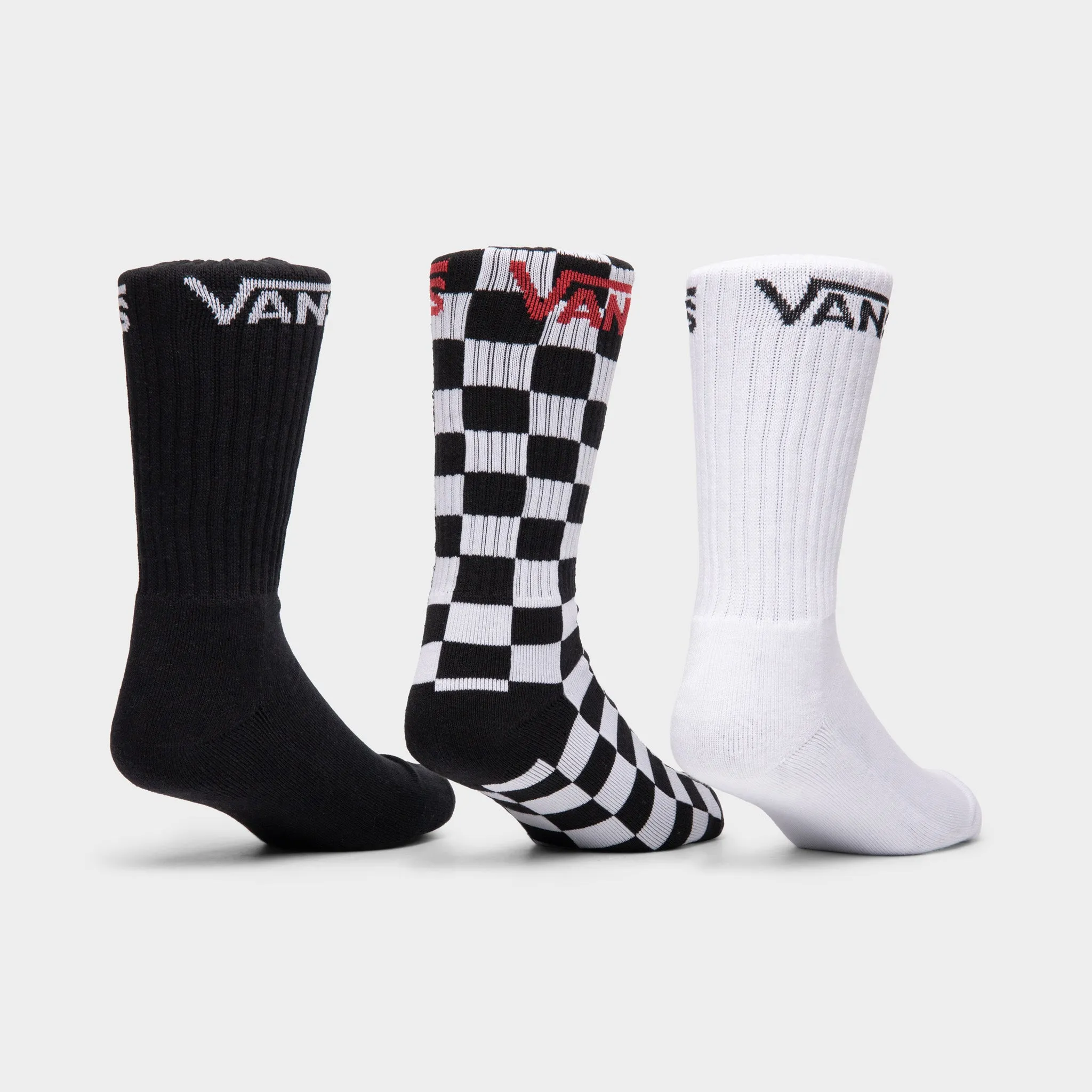 Vans Classic Crewsocks - 3 Pack Black / Checkerboard sold by JD Sports product image thumbnail 2