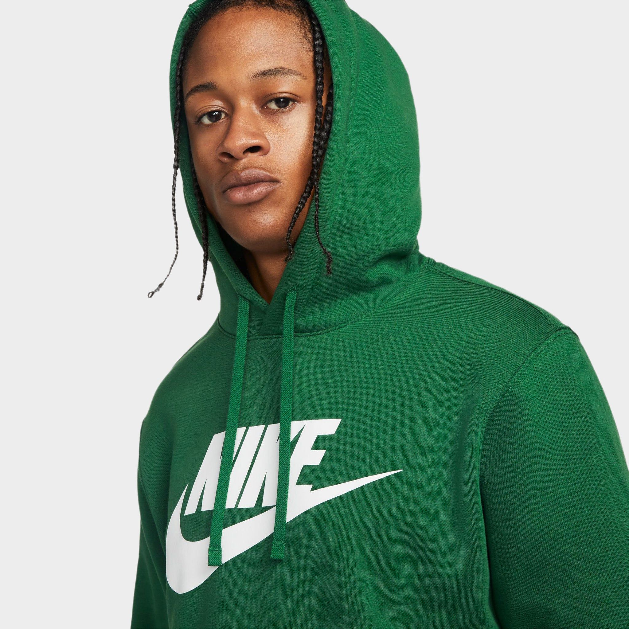 Nike Sportswear Club Fleece Pullover Hoodie Gorge Green / Gorge Green - White sold by JD Sports product image thumbnail 3