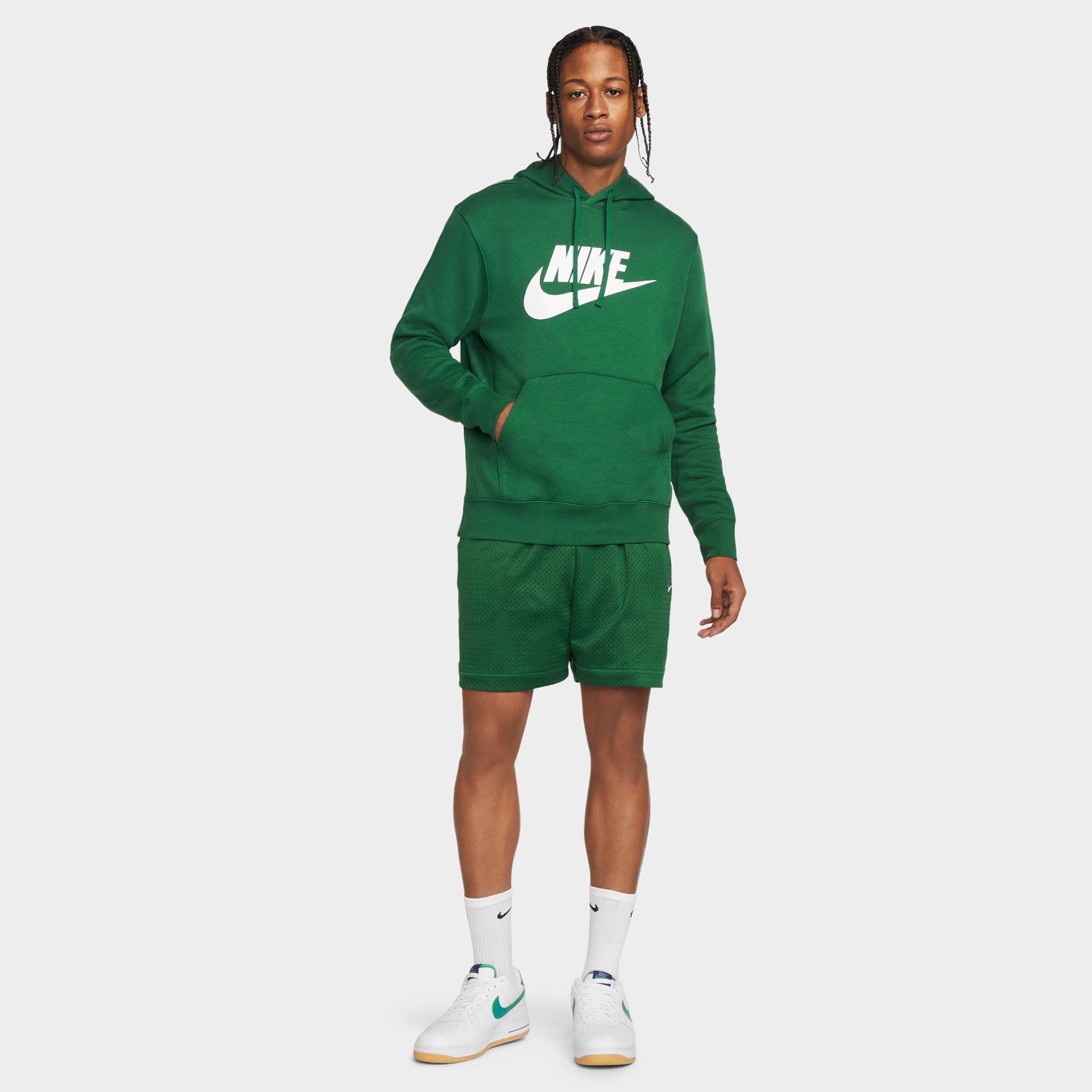 Nike Sportswear Club Fleece Pullover Hoodie Gorge Green / Gorge Green - White sold by JD Sports product image thumbnail 5