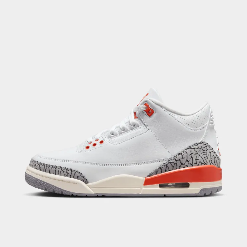 Jordan Women's 3 Retro White / Cosmic Clay - Sail sold by JD Sports
