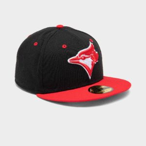 New Era 59Fifty Toronto Blue Jays Fitted Hat Black / Front Door Red sold by JD Sports