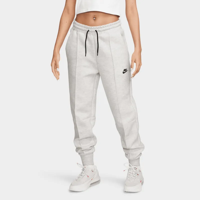 Nike Sportswear Women's Mid-Rise Tech Fleece Joggers Light Grey / Heather - Black sold by JD Sports