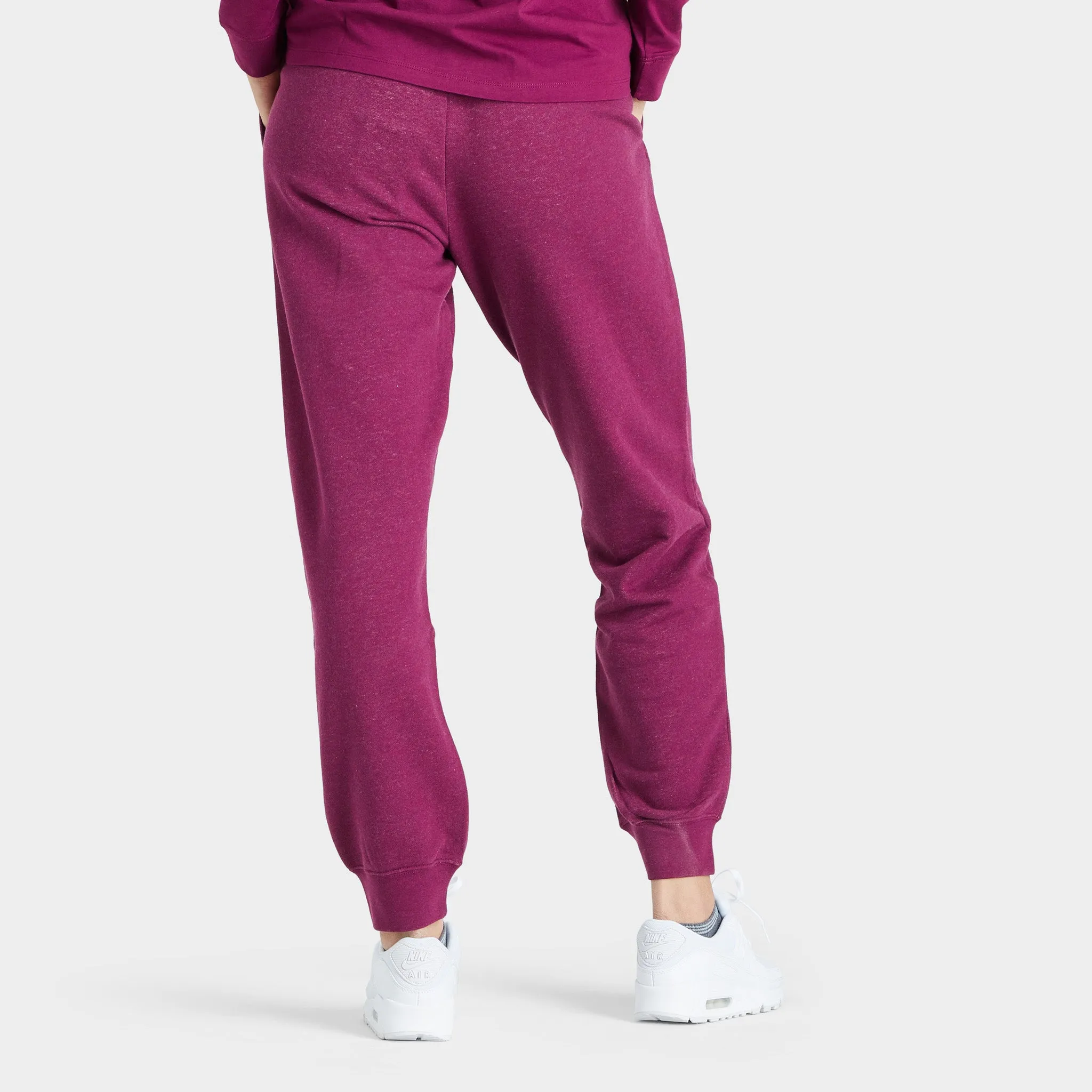 Nike Women's Sportswear Essential Fleece Pants Sangria / Heather - White sold by JD Sports product image thumbnail 2
