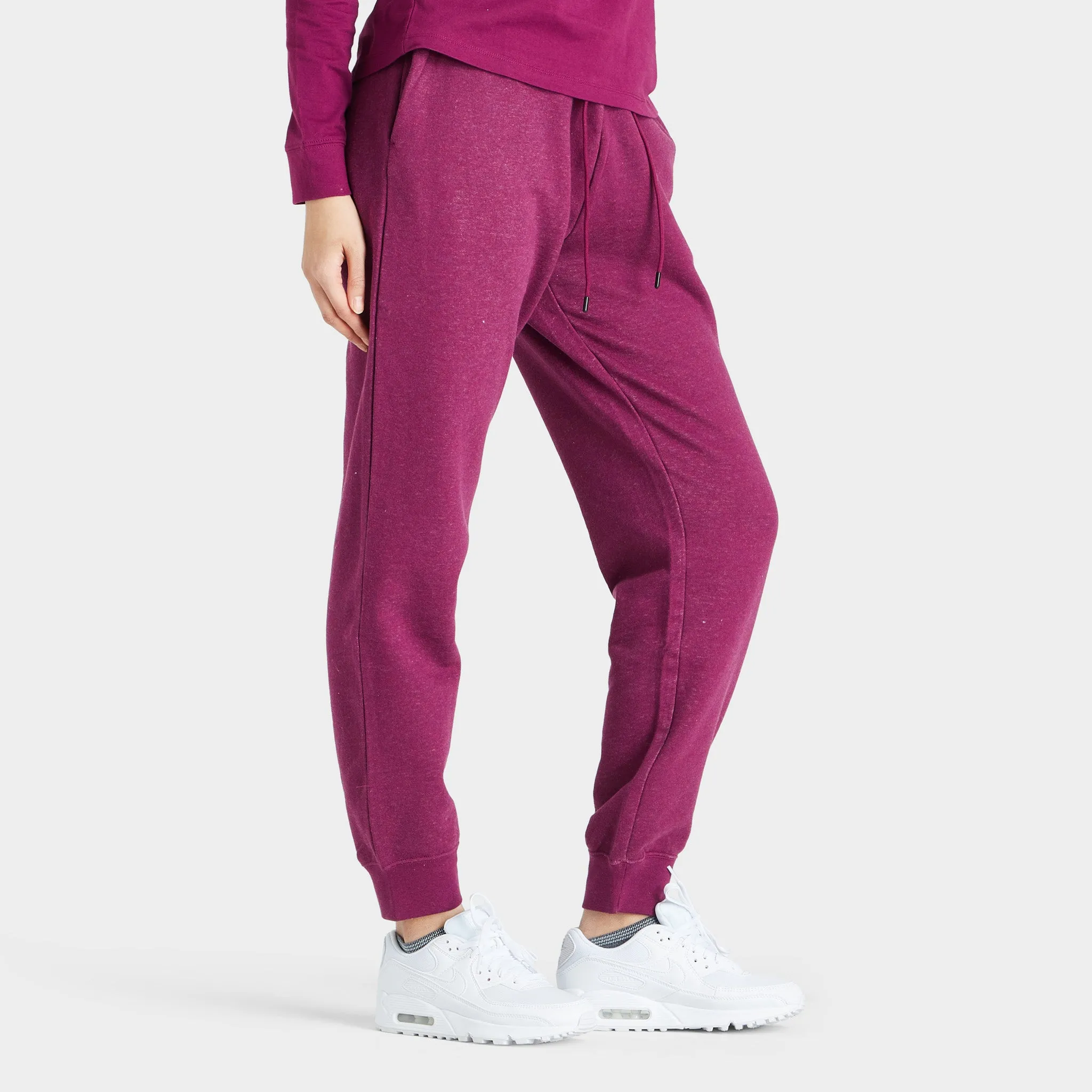 Nike Women's Sportswear Essential Fleece Pants Sangria / Heather - White sold by JD Sports product image thumbnail 3