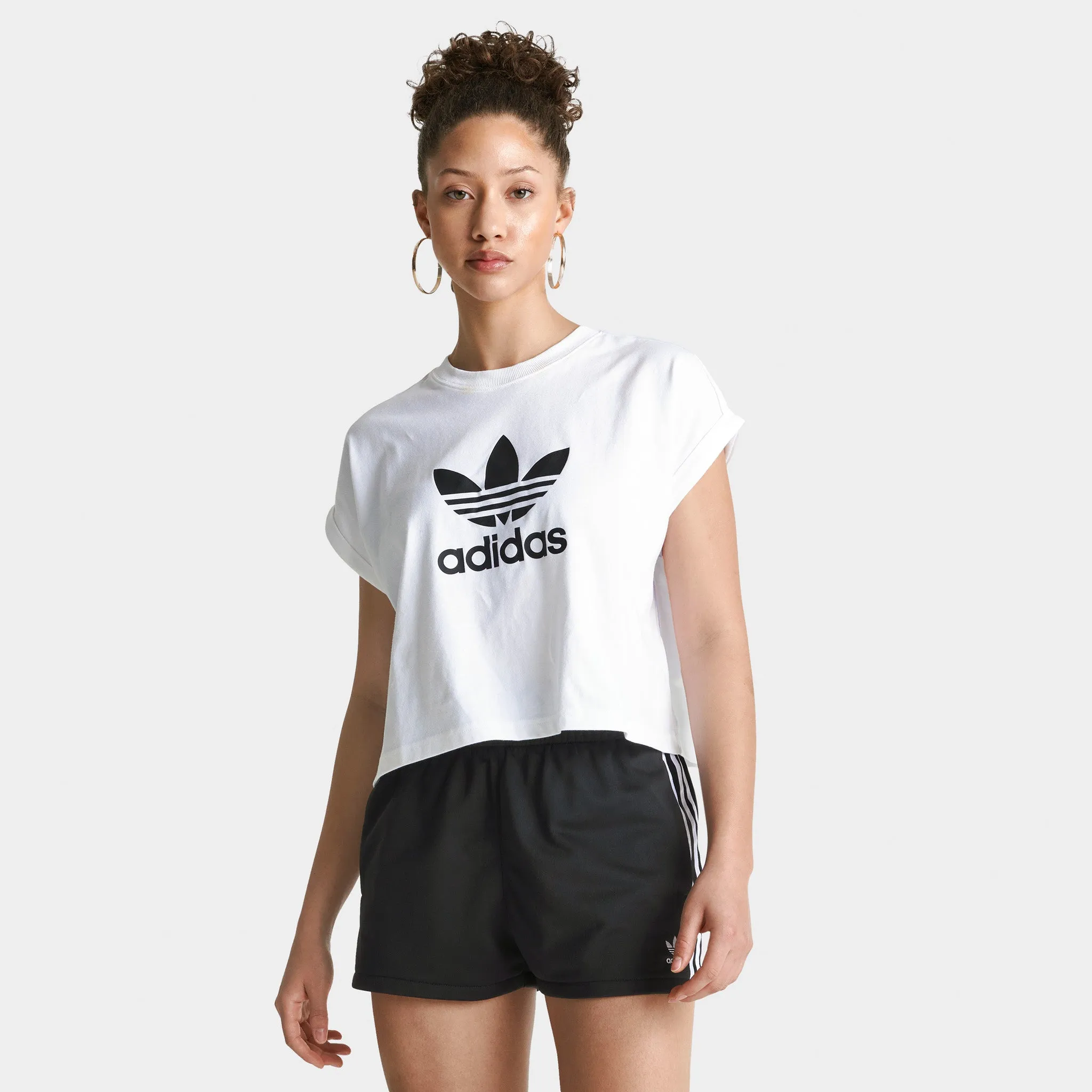 adidas Originals Women's Adicolor Classics Short Trefoil T-shirt / White sold by JD Sports