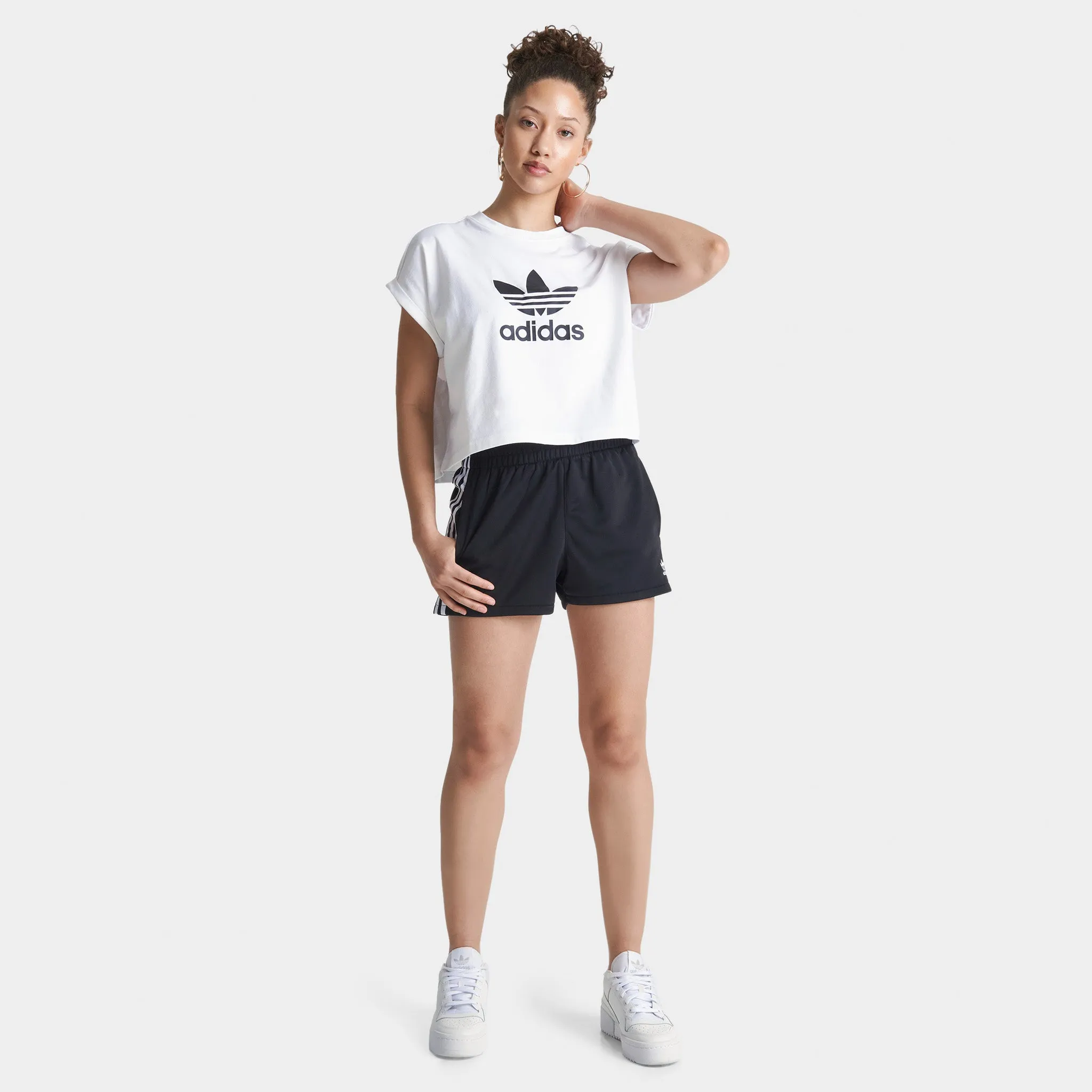 adidas Originals Women's Adicolor Classics Short Trefoil T-shirt / White sold by JD Sports product image thumbnail 5