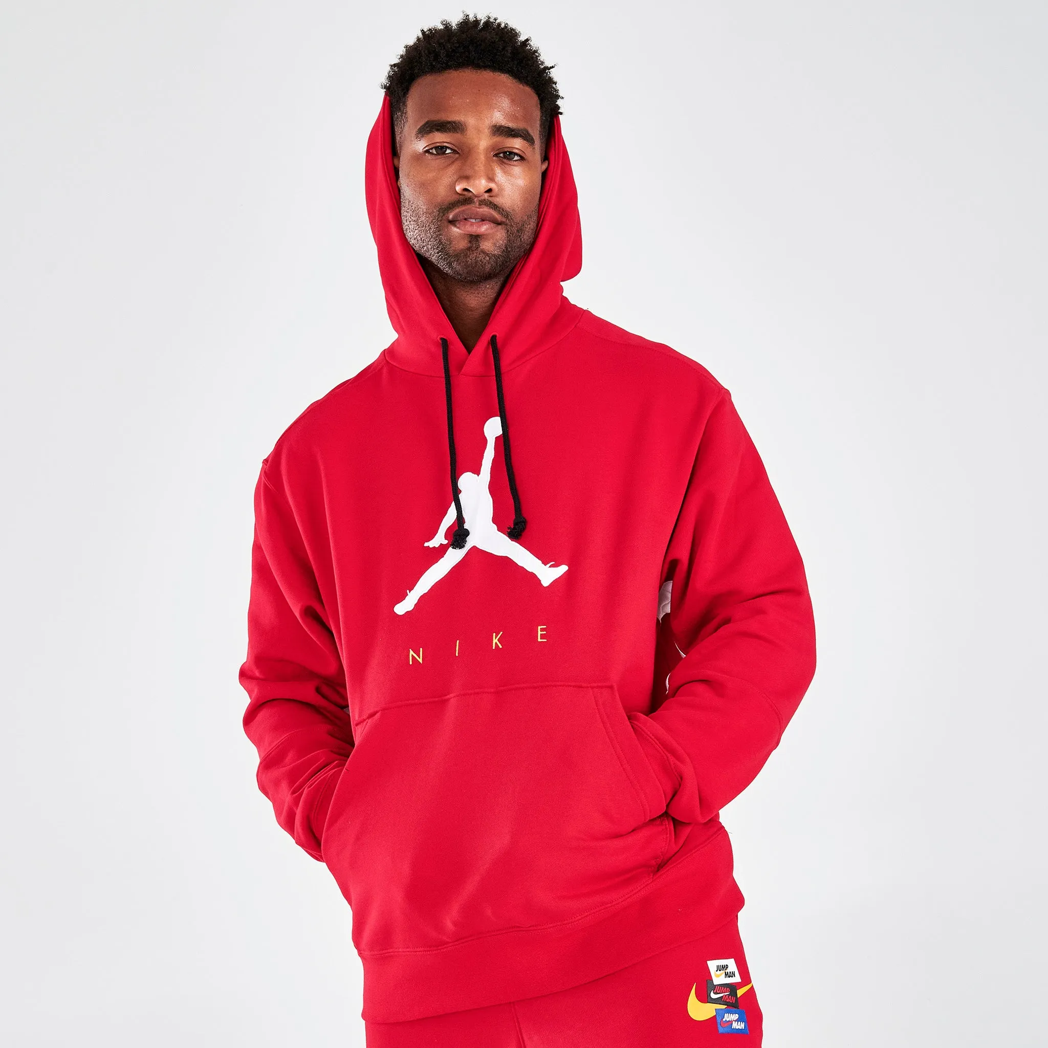 Jordan Jumpman Pullover Hoodie Gym Red / White - Black sold by JD Sports