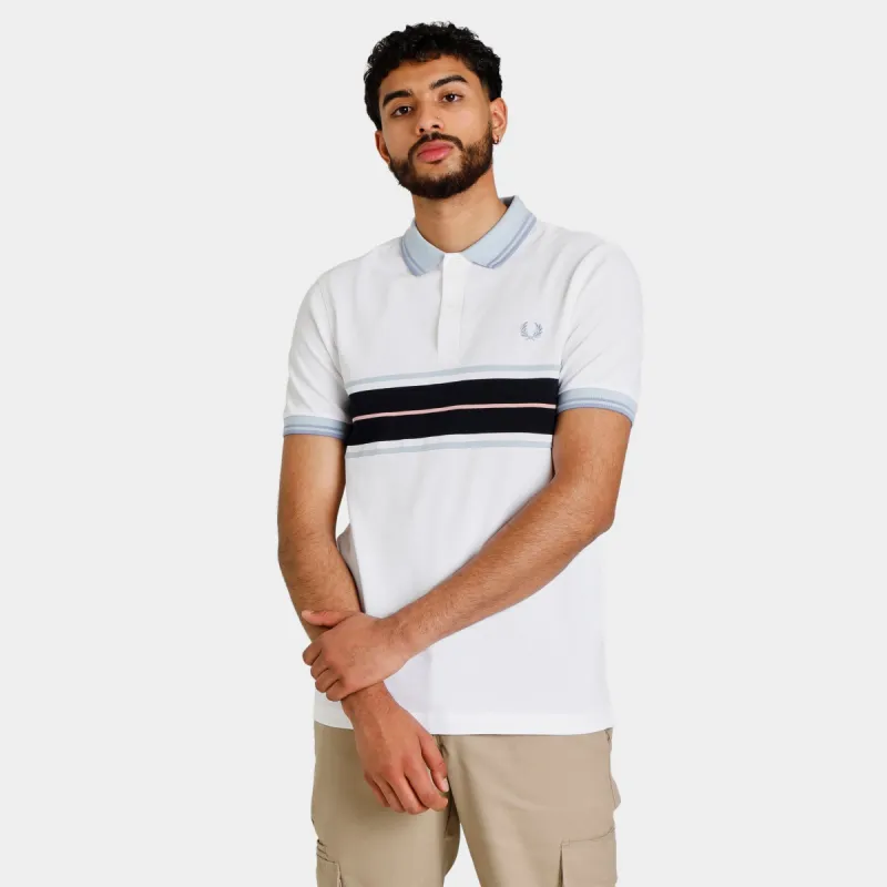 Fred Perry Panel Polo Shirt / White sold by JD Sports