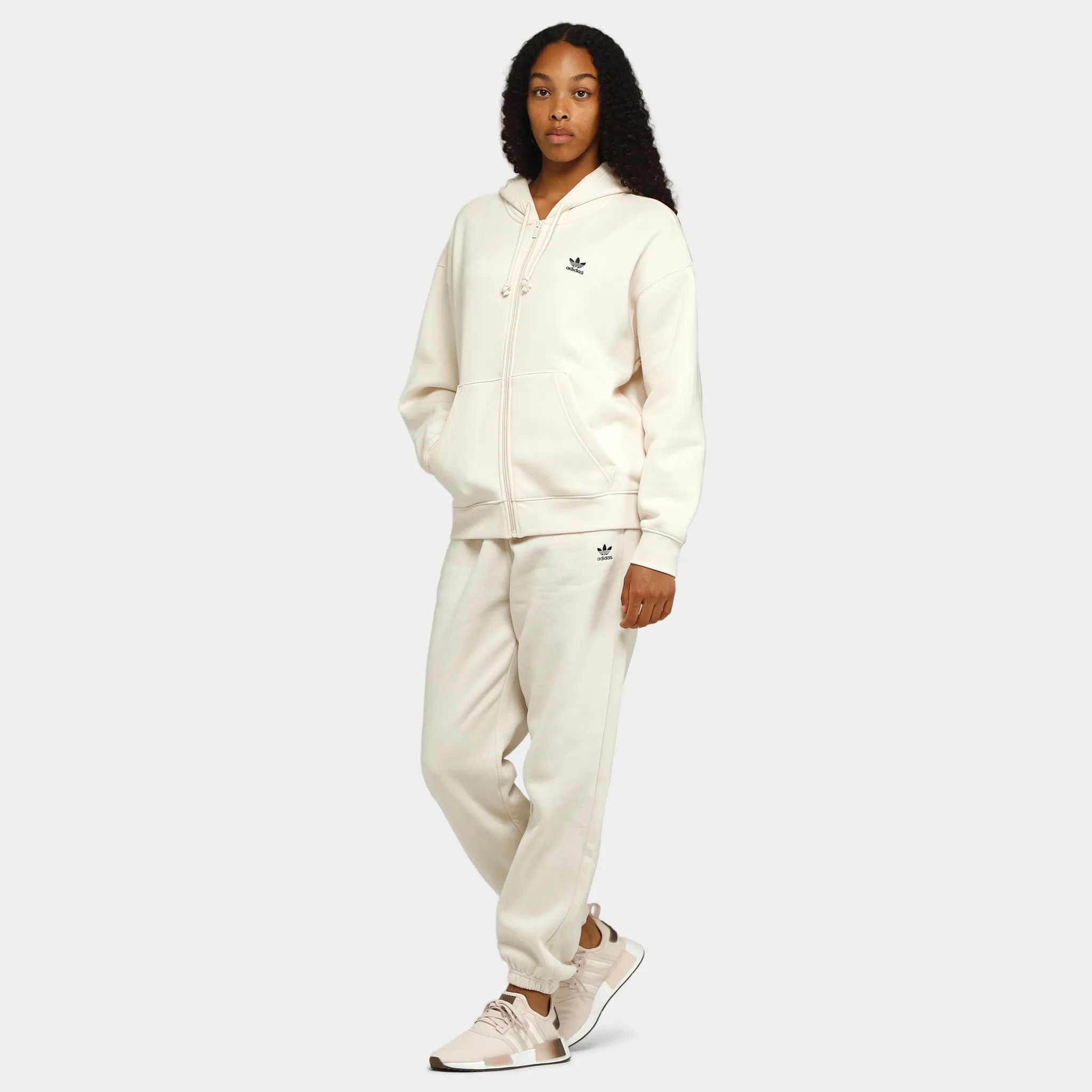 adidas Originals Women's Essentials Full Zip Boyfriend Hoodie / Wonder White sold by JD Sports product image thumbnail 5