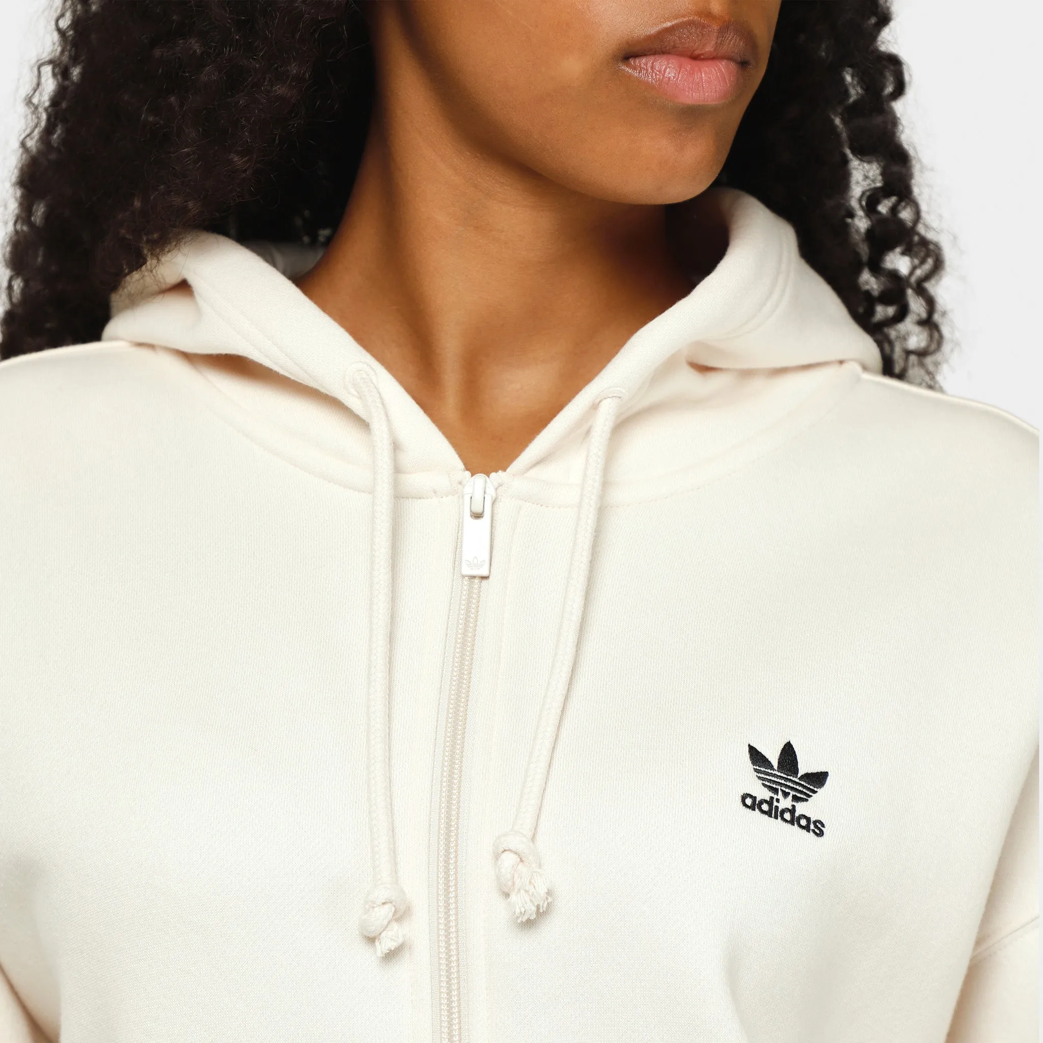 adidas Originals Women's Essentials Full Zip Boyfriend Hoodie / Wonder White sold by JD Sports product image thumbnail 4