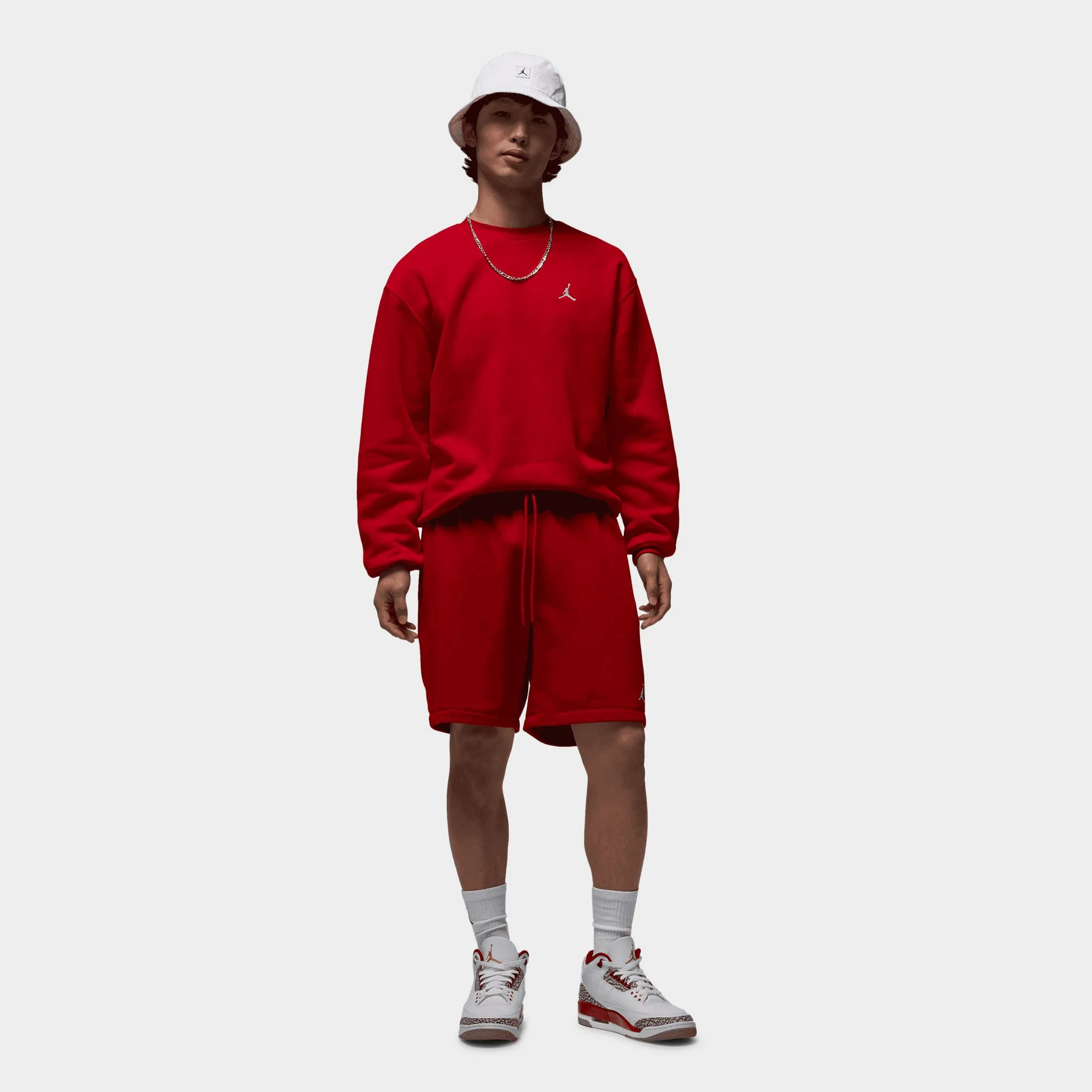 Jordan Brooklyn Fleece Crewneck Gym Red / White sold by JD Sports product image thumbnail 5