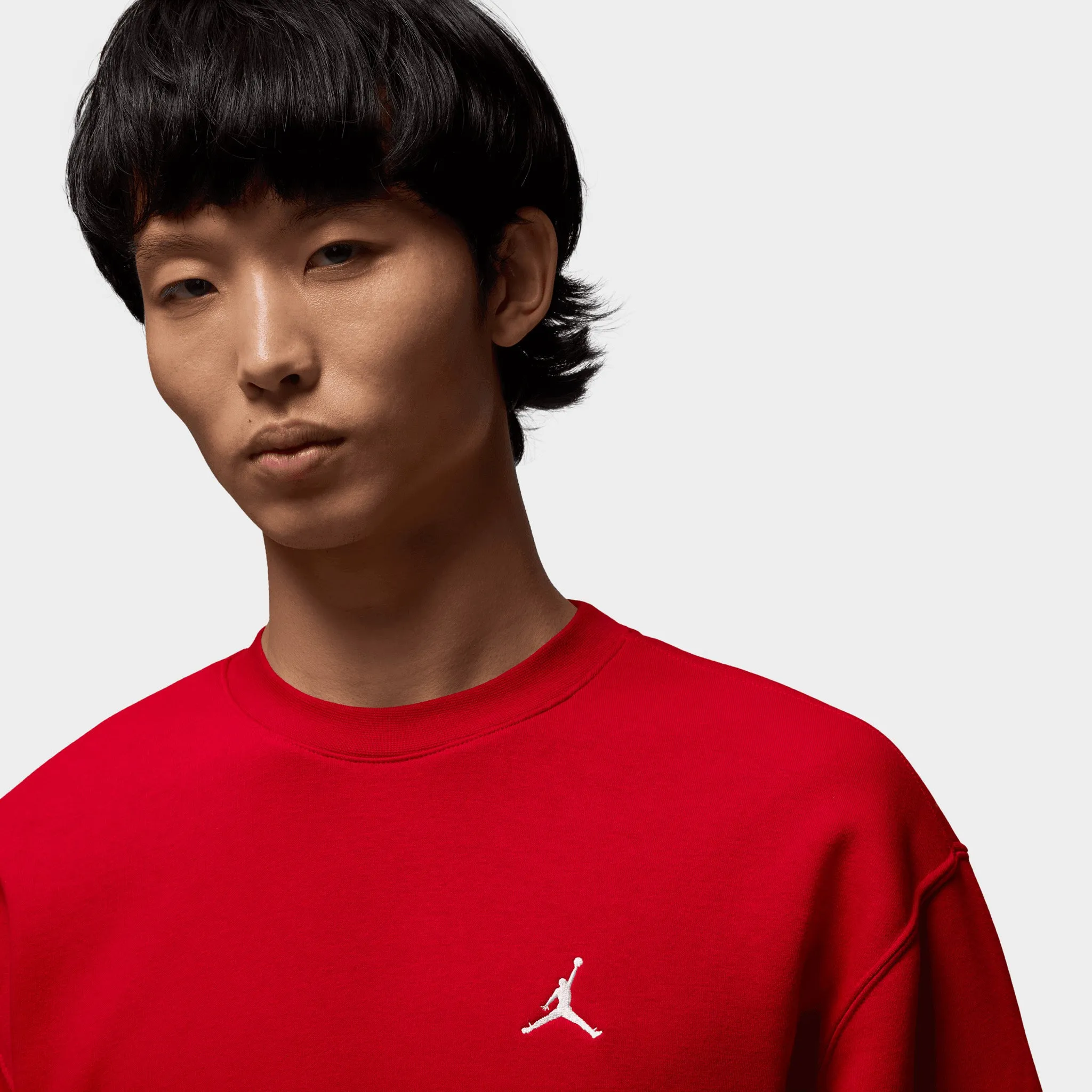Jordan Brooklyn Fleece Crewneck Gym Red / White sold by JD Sports product image thumbnail 3