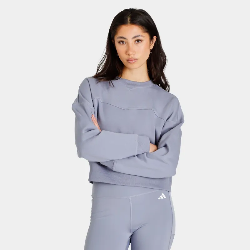 adidas Women’s Lounge Fleece Sweatshirt / Silver Violet sold by JD Sports