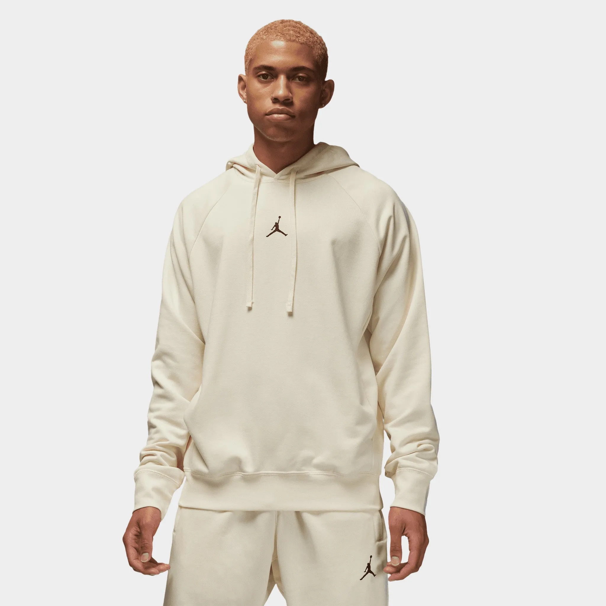Jordan Dri-FIT Sport Crossover Fleece Pullover Hoodie Coconut Milk / Black sold by JD Sports