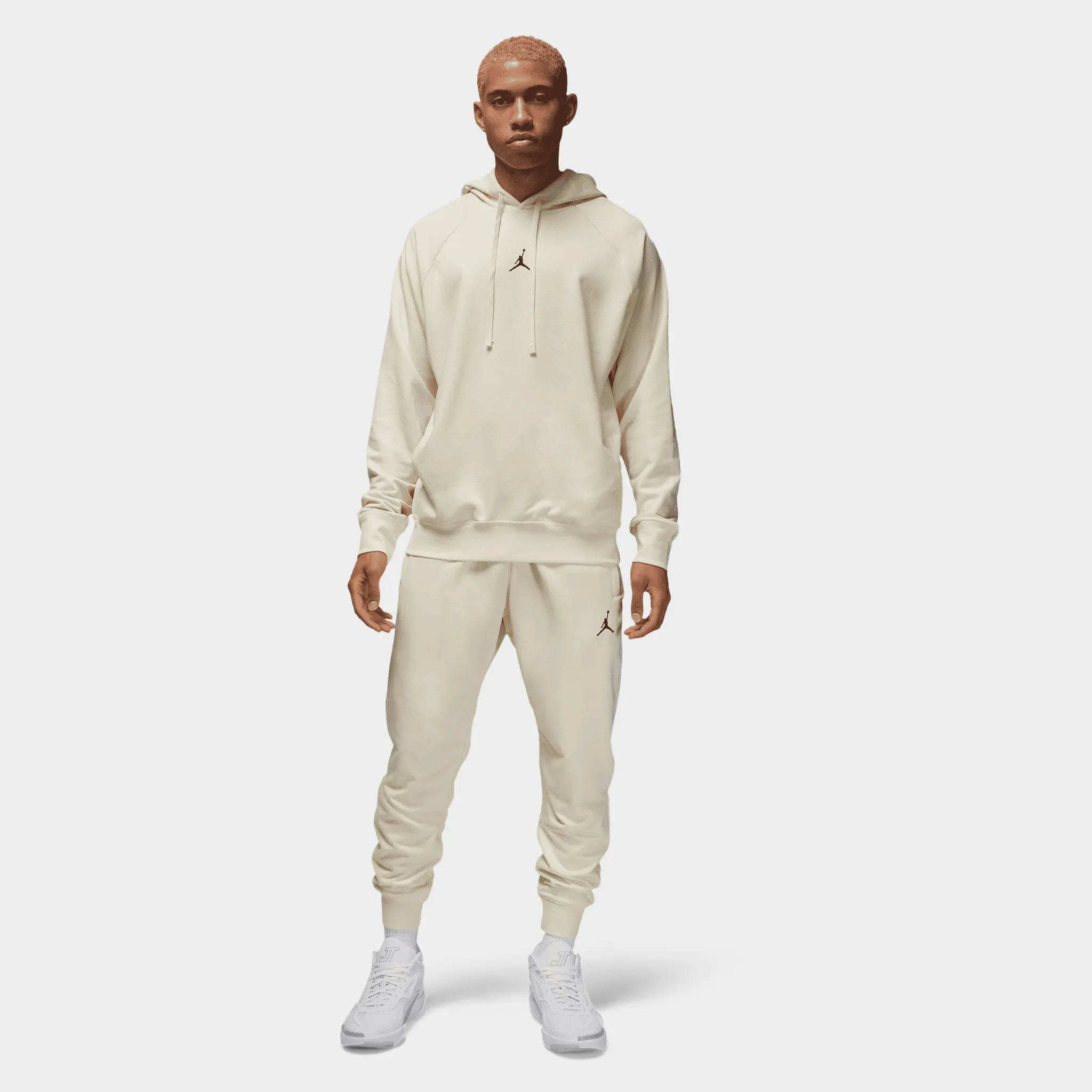 Jordan Dri-FIT Sport Crossover Fleece Pullover Hoodie Coconut Milk / Black sold by JD Sports product image thumbnail 5