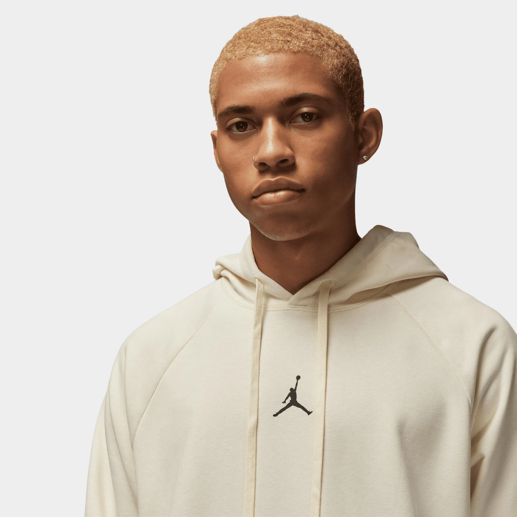 Jordan Dri-FIT Sport Crossover Fleece Pullover Hoodie Coconut Milk / Black sold by JD Sports product image thumbnail 3