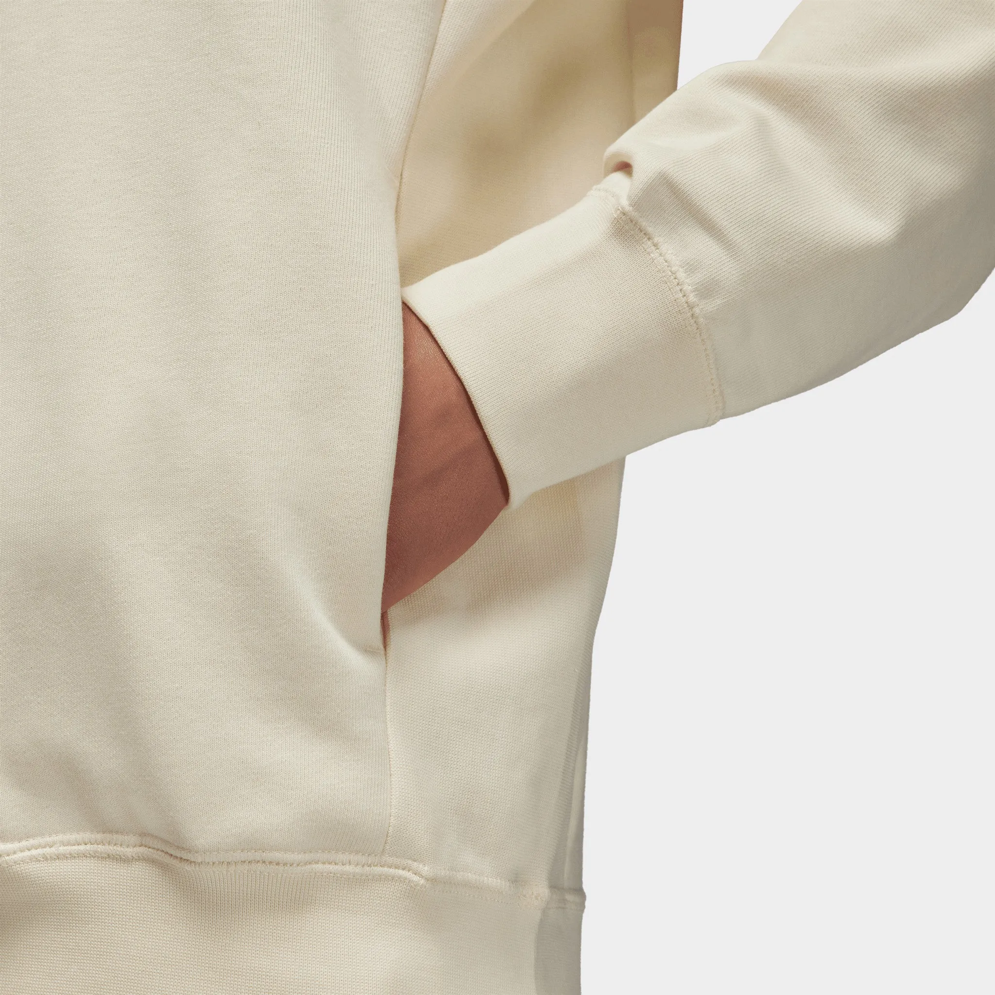 Jordan Dri-FIT Sport Crossover Fleece Pullover Hoodie Coconut Milk / Black sold by JD Sports product image thumbnail 4