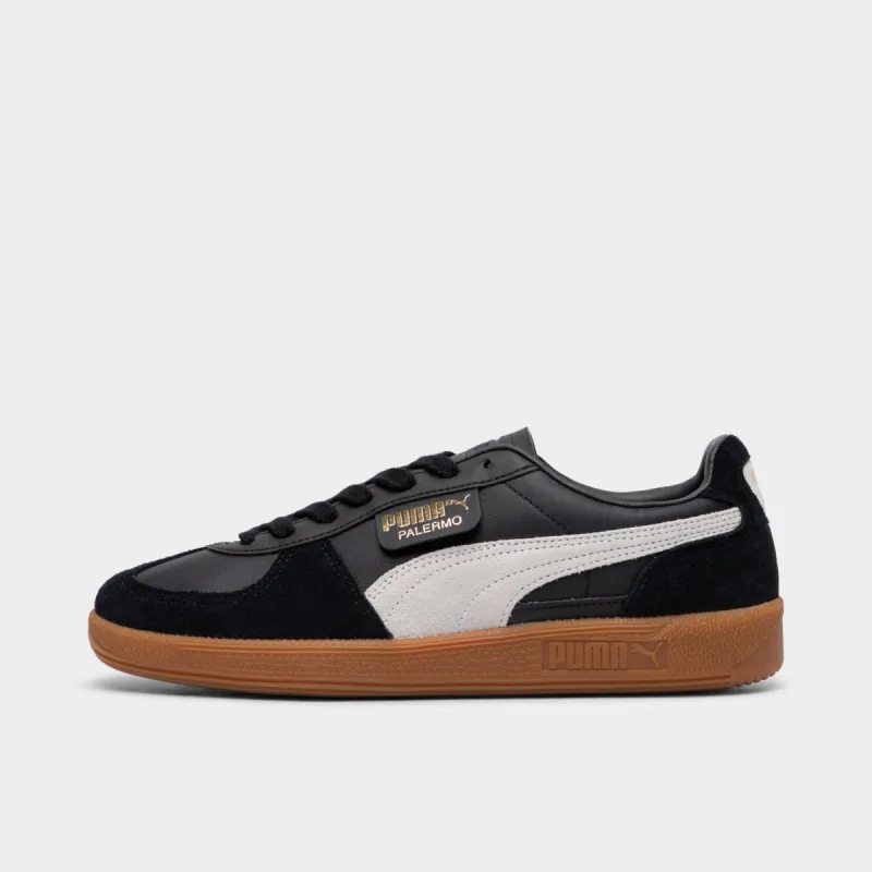 Puma Palermo Leather Puma Black / Feather Grey - Gum sold by JD Sports