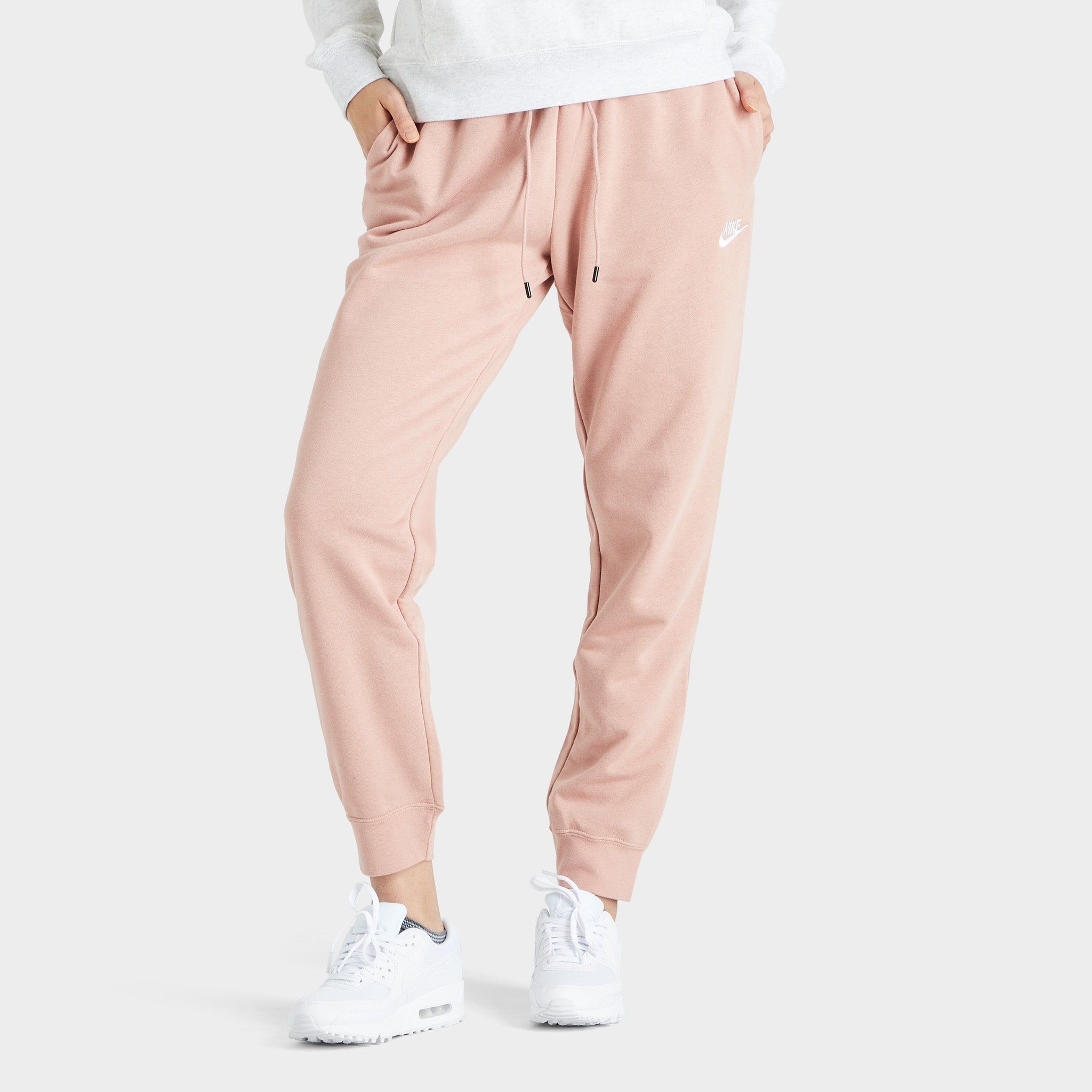 Nike Women's Sportswear Essential Fleece Pants Rose Whisper / White sold by JD Sports