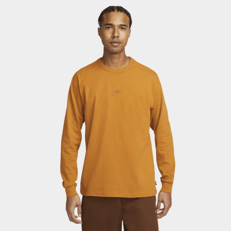 Nike Sportswear Premium Essentials Long Sleeve T-shirt / Desert Ochre sold by JD Sports