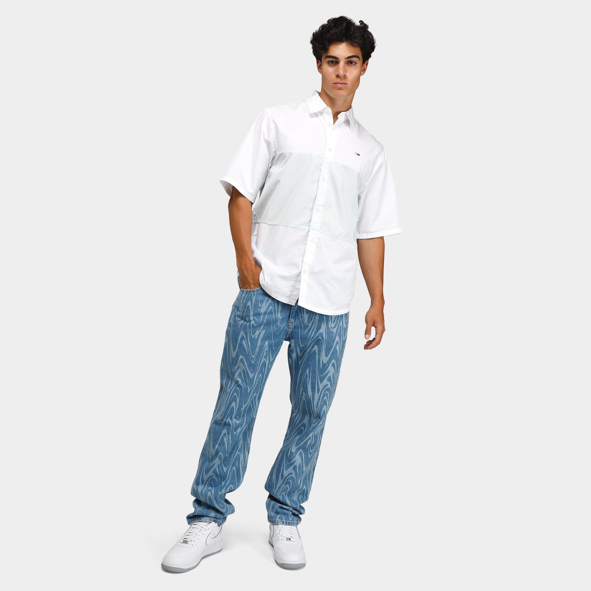 Tommy Jeans Colourblock Shirt White / Multi sold by JD Sports product image thumbnail 5