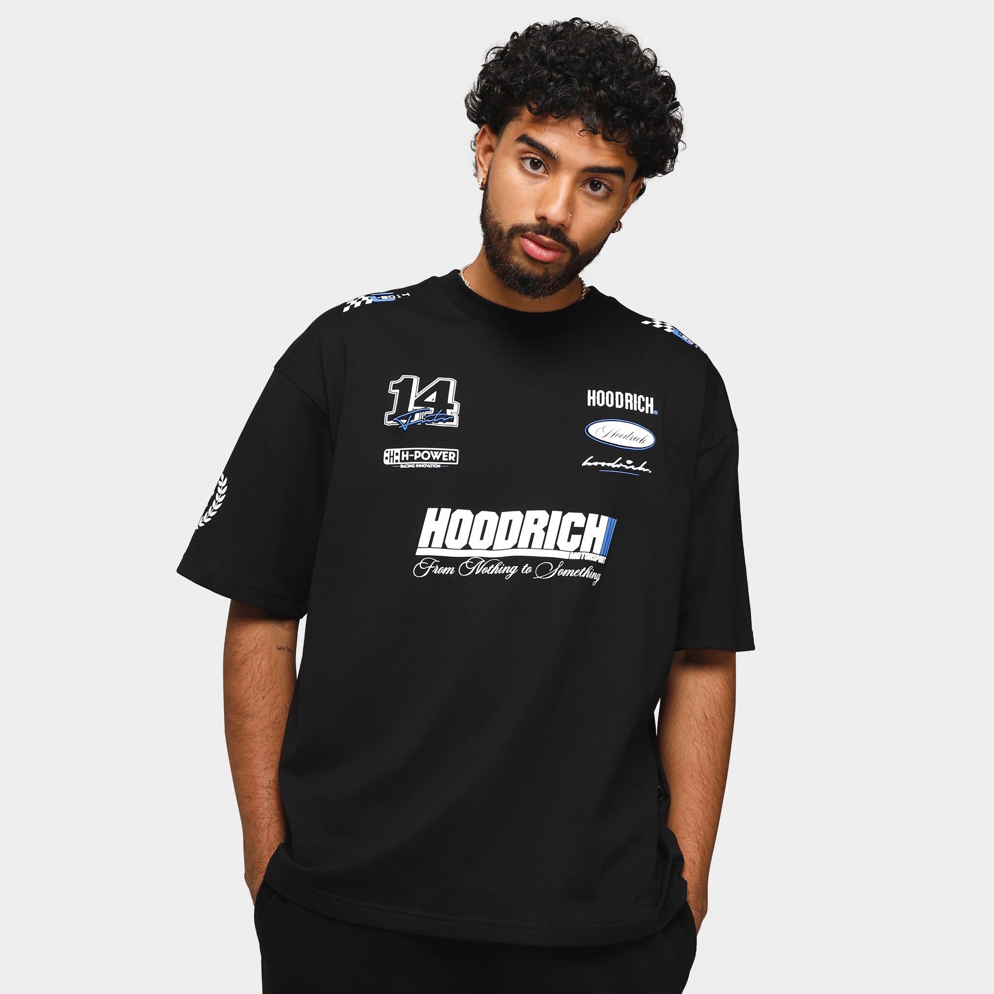 Hoodrich OG Racer T-shirt Black / White - Deja Blue sold by JD Sports