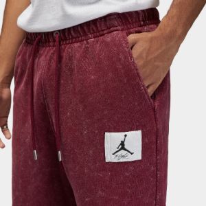 Jordan Essentials Statement Washed Fleece Pants / Cherrywood Red sold by JD Sports