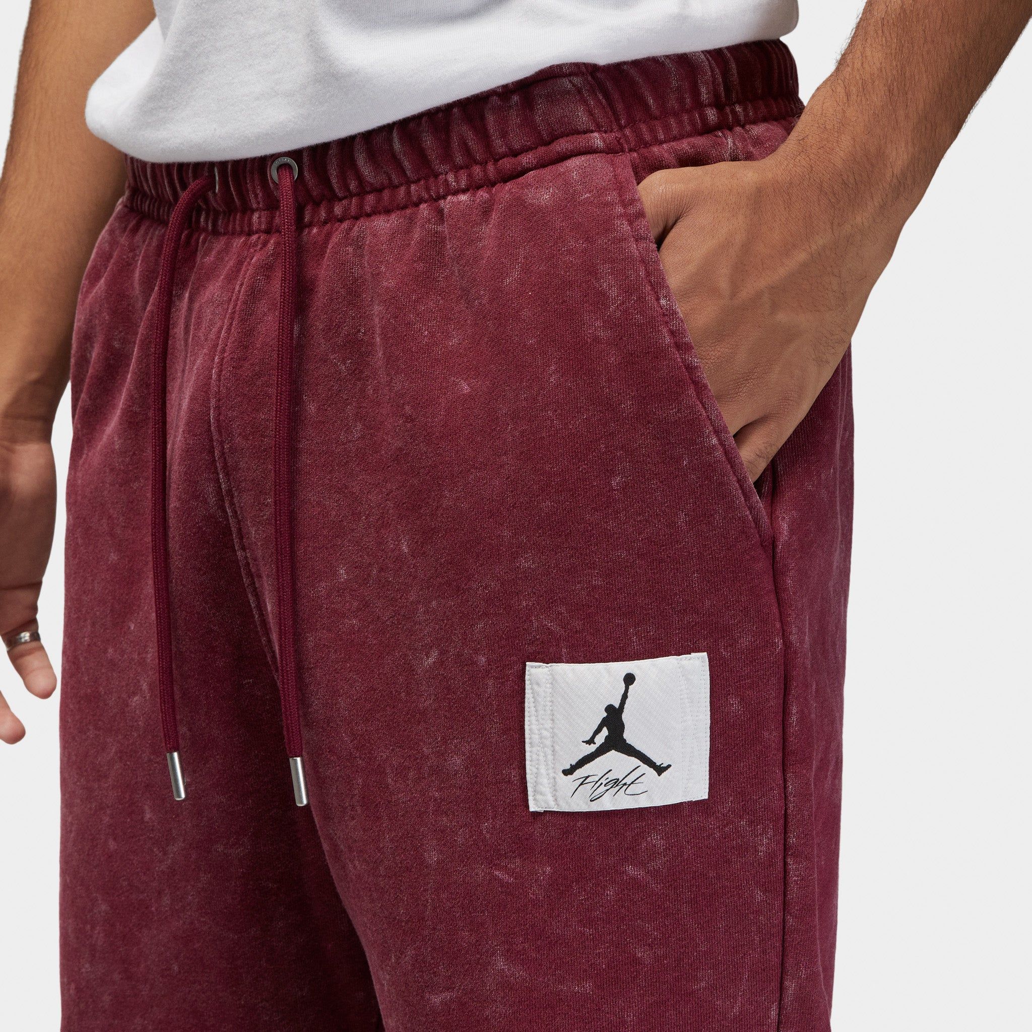 Jordan Essentials Statement Washed Fleece Pants / Cherrywood Red sold by JD Sports product image thumbnail 3