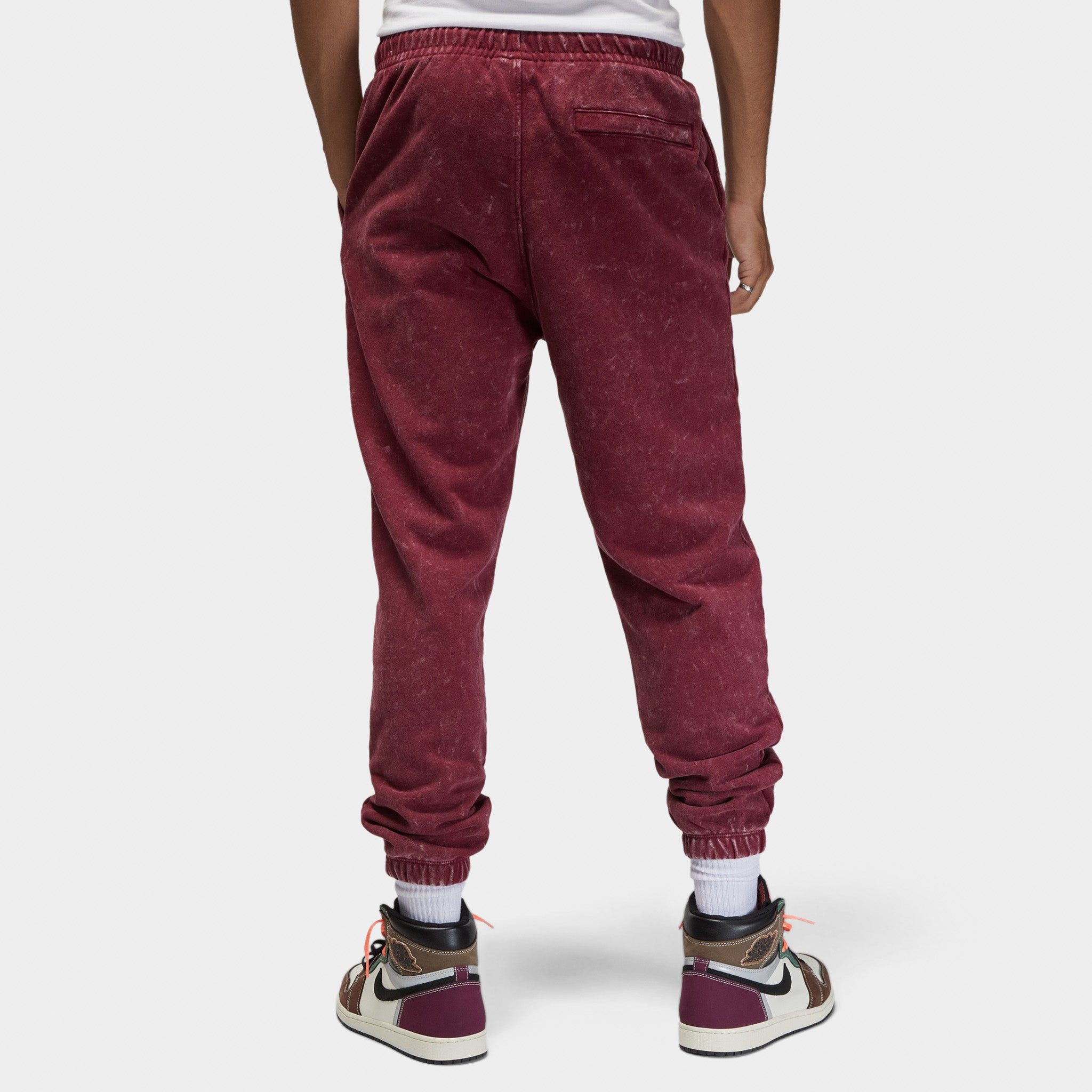 Jordan Essentials Statement Washed Fleece Pants / Cherrywood Red sold by JD Sports product image thumbnail 4