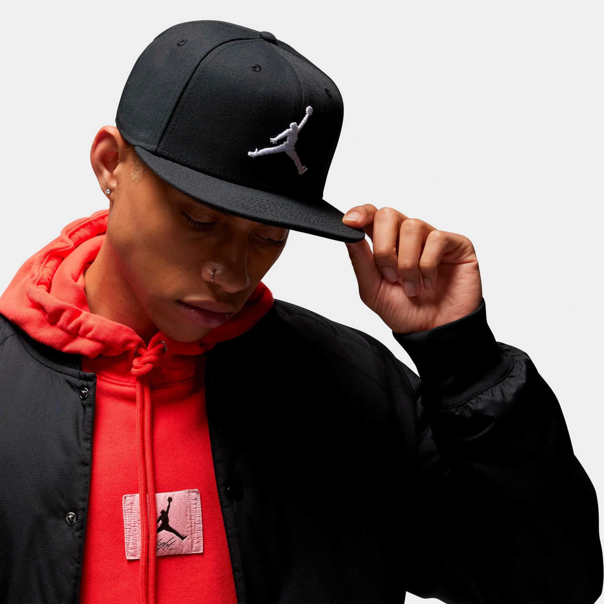Jordan Pro Snapback Cap Black / Anthracite - White sold by JD Sports product image thumbnail 3