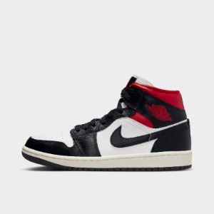 Jordan Women's 1 Mid Black / Gym Red - Sail sold by JD Sports