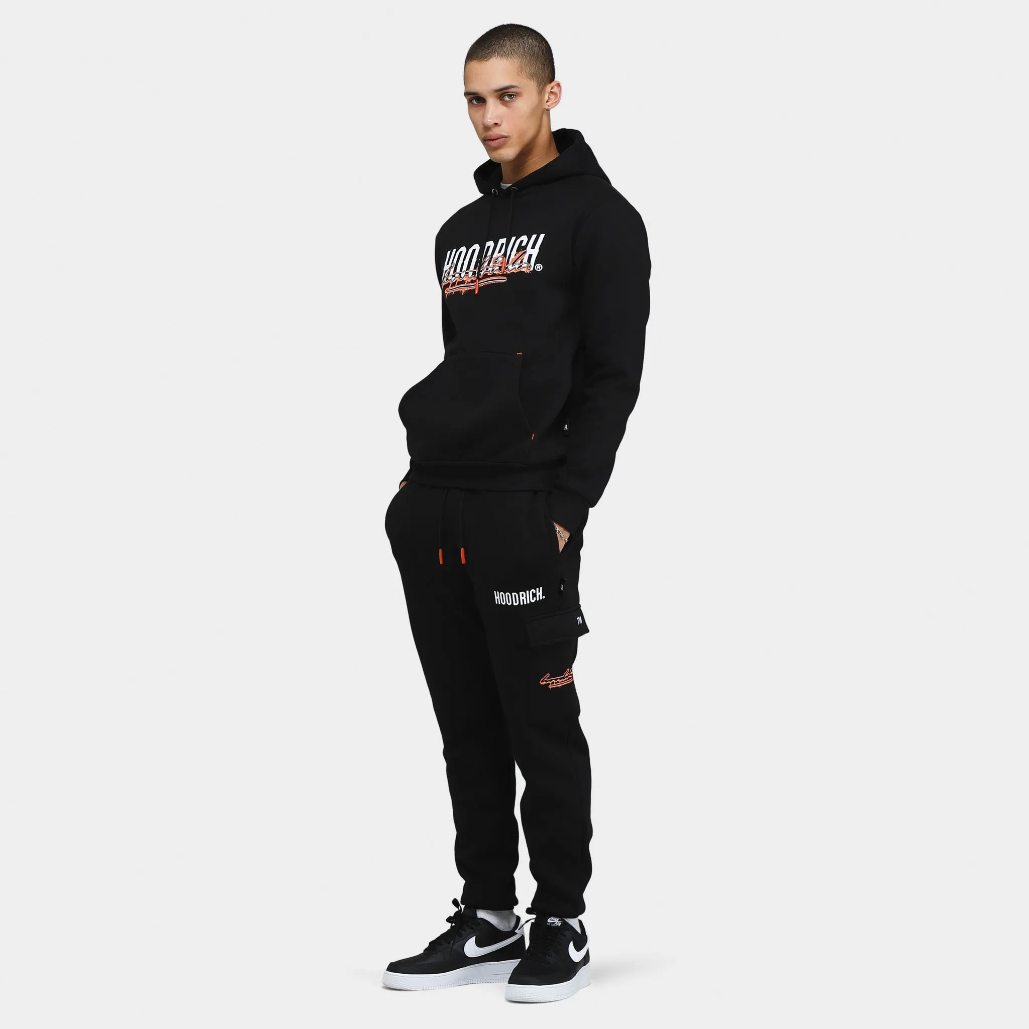 Hoodrich OG Splatter Pullover Hoodie Black / White - Flame