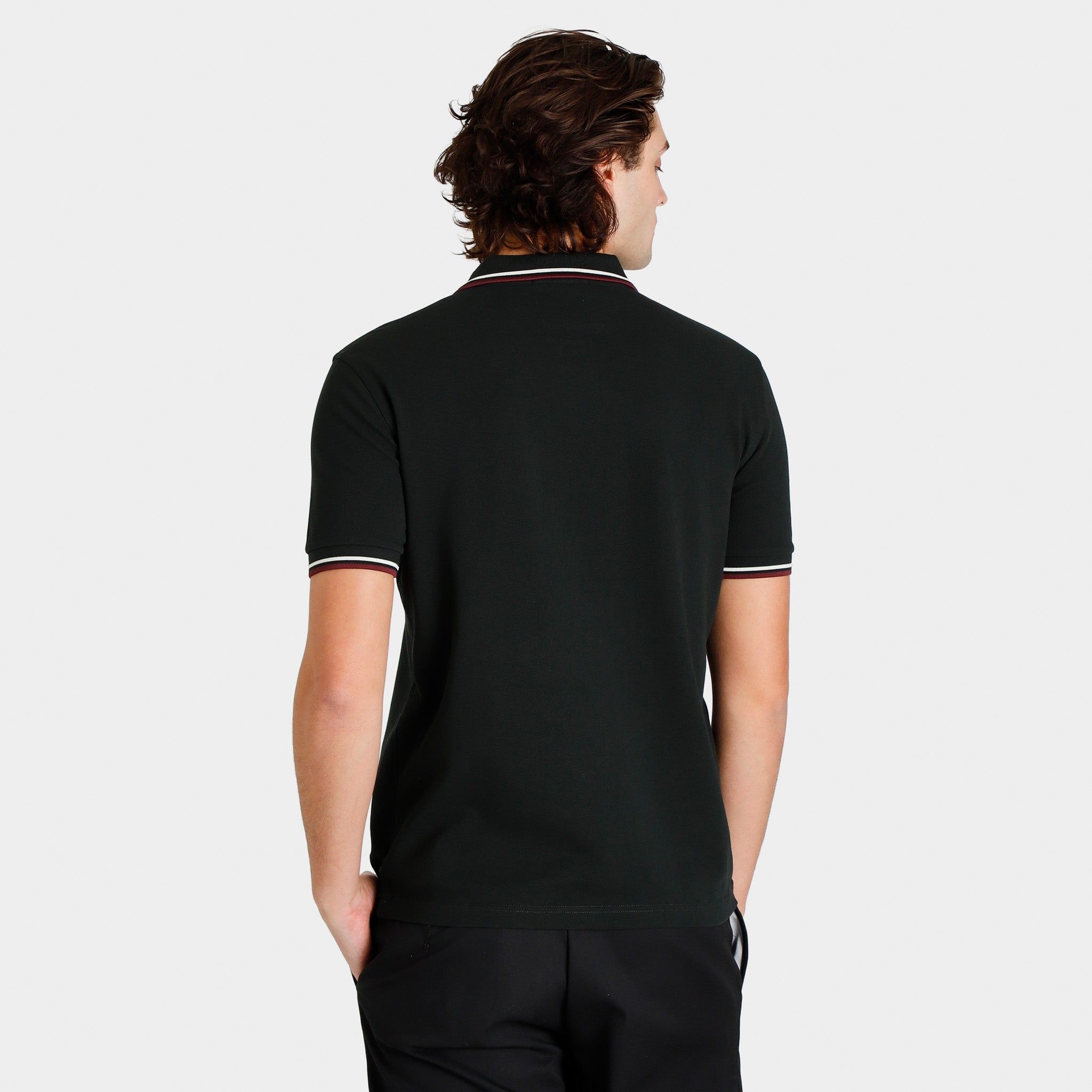 Fred Perry Twin Tipped Polo T-shirt Night Green / Ecru - Oxblood sold by JD Sports product image thumbnail 2