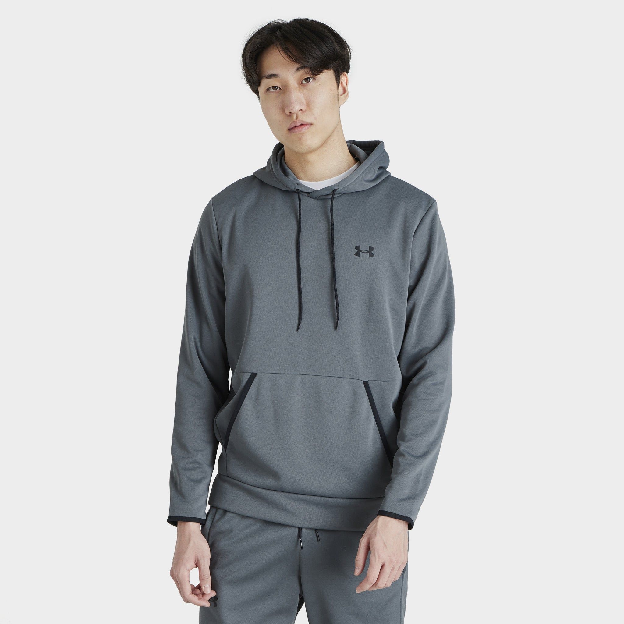 Under Armour Armour Fleece Pullover Hoodie Pitch Grey / Black sold by JD Sports