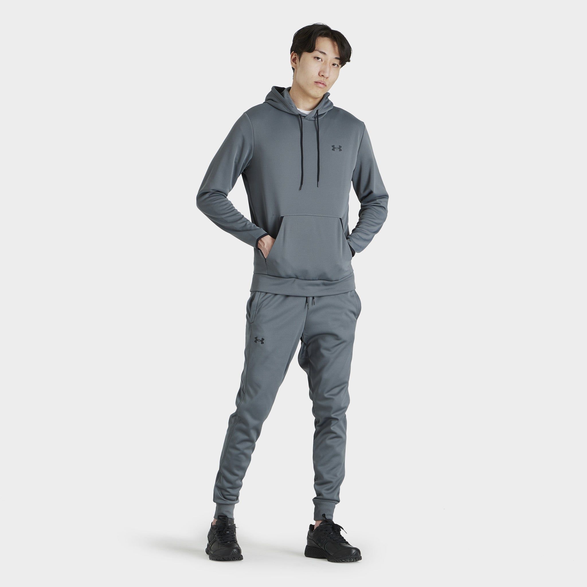 Under Armour Armour Fleece Pullover Hoodie Pitch Grey / Black sold by JD Sports product image thumbnail 5