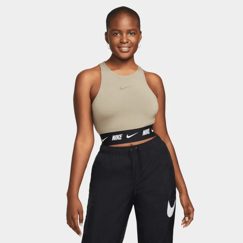 Nike Sportswear Women's Cropped Tape Top / Matte Olive sold by JD Sports