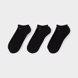 Nike Everyday Cushioned Training No-Show Socks (3-Pack) Black / White sold by JD Sports