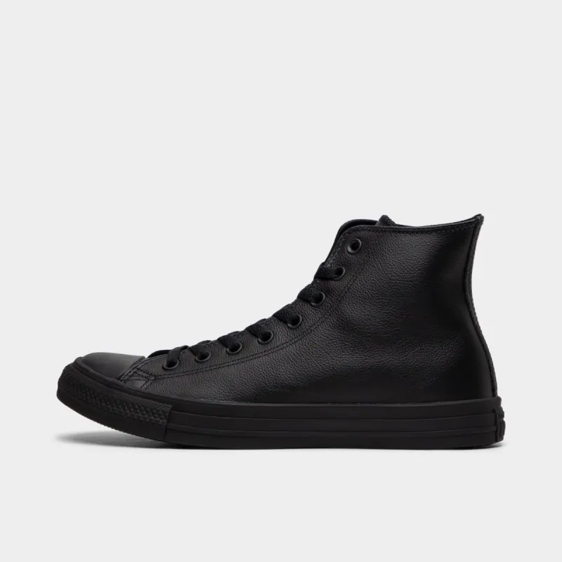 Converse Chuck Taylor All Star Tonal Leather / Black Mono sold by JD Sports