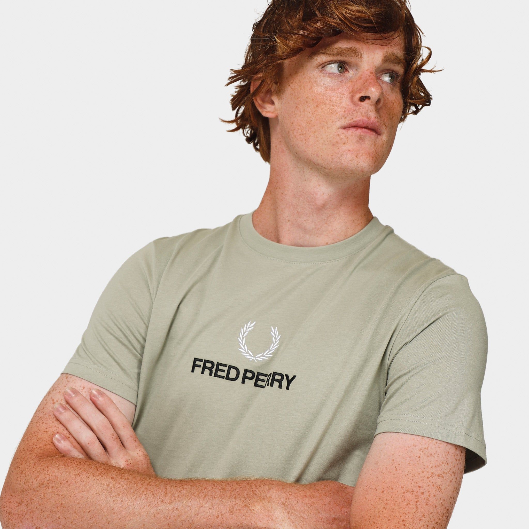 Fred Perry Embroidered T-shirt / Seagrass sold by JD Sports product image thumbnail 3